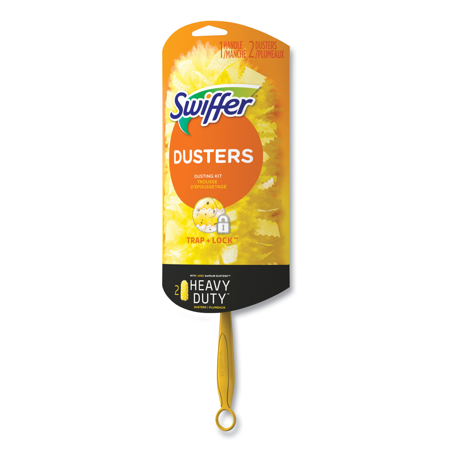 Swiffer Heavy Duty Dusters Starter Kit, 6in Handle with Two Disposable Dusters, 4 Kits/Carton - Image 4