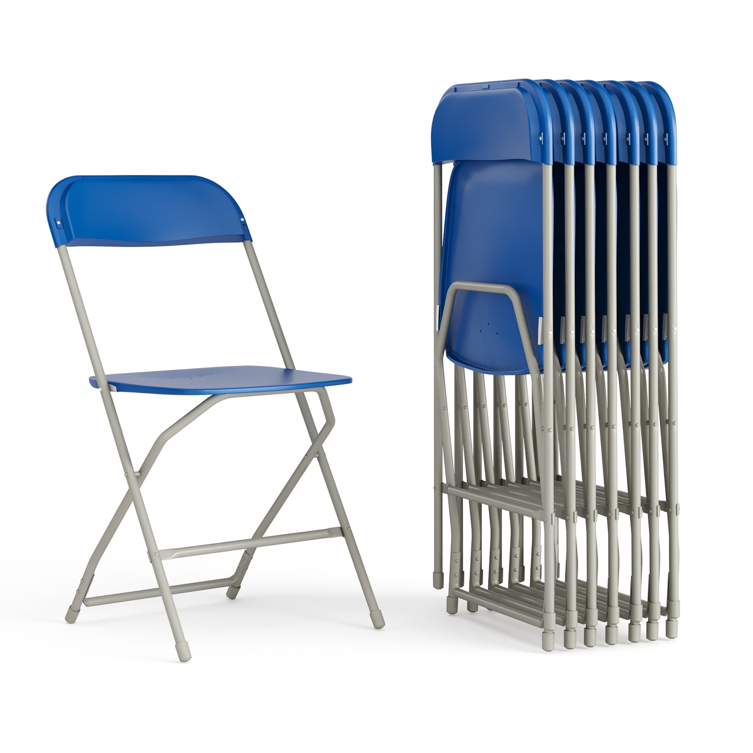 Flash Furniture Hercules Series Plastic Folding Chair  8 Pack 650LB Weight Capacity Blue PopularChairscom