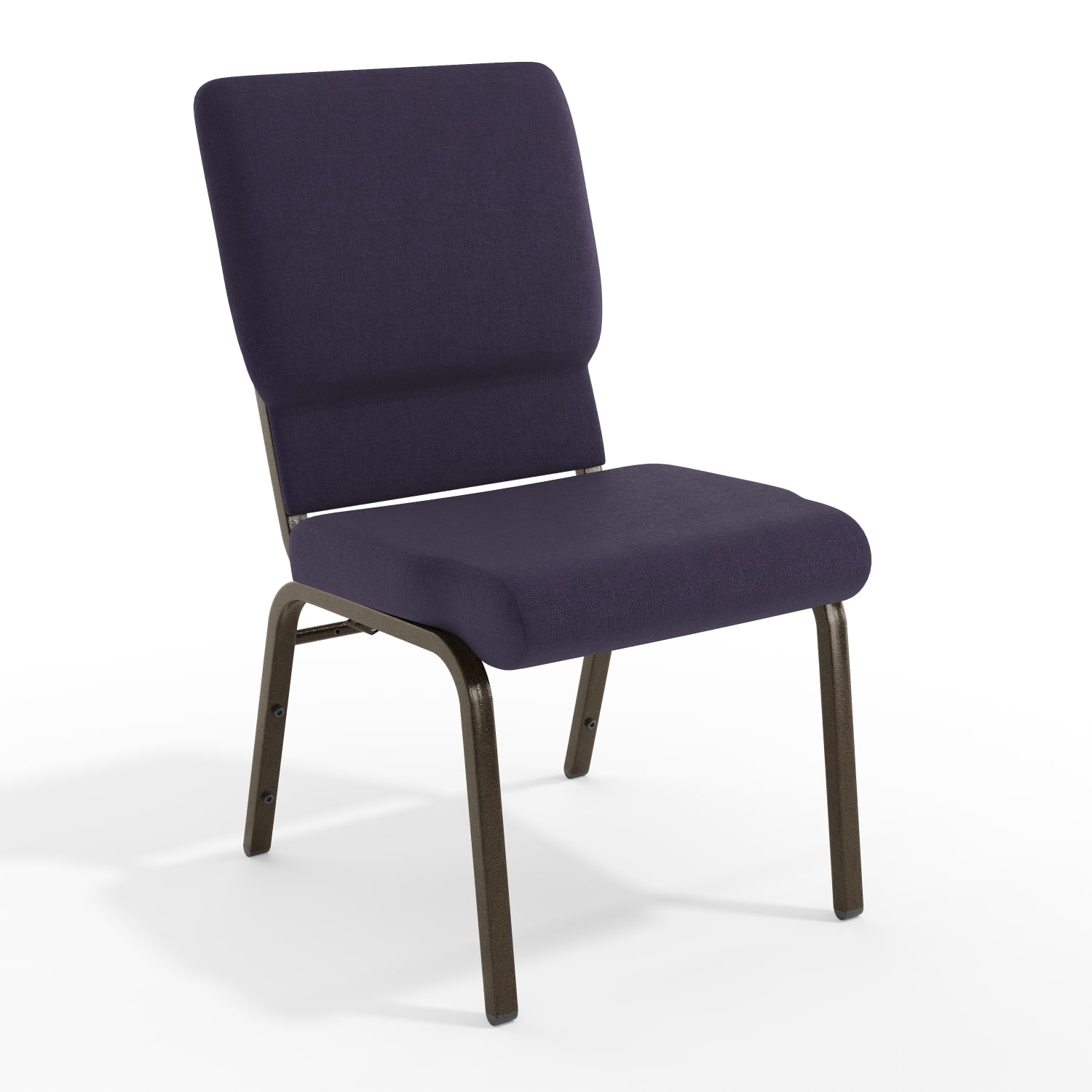 Flash Furniture HERCULES Series Stackable Church Chair, Royal Purple/Goldvein