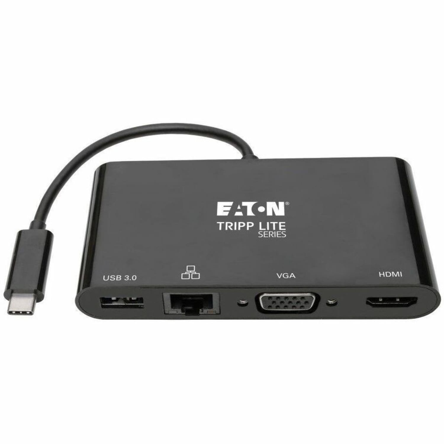 Tripp Lite USB C Docking Station Adapter Converter 4K w/ HDMI, VGA, Gigabit Ethernet, USB-A Hub, Black, Thunderbolt 3 Compatible -  - U44406NHV4GUB - Image 6