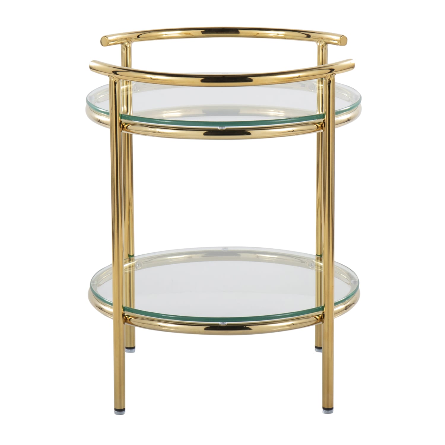 LumiSource Rhonda Contemporary Glam Side Table, 22inH x 17-1/4inW x 19-1/4inD, Gold/Clear - Image 3