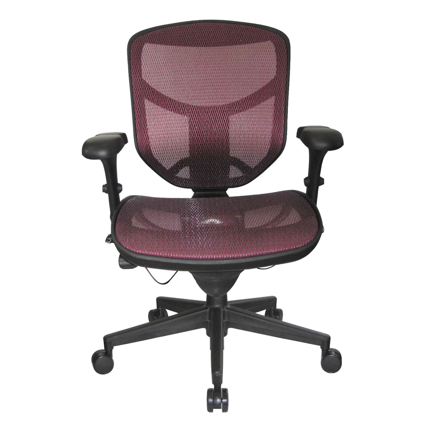 WorkPro Quantum 9000 Series Ergonomic MeshMesh Mid Back Chair BlackRed BIFMA Compliant PopularChairscom