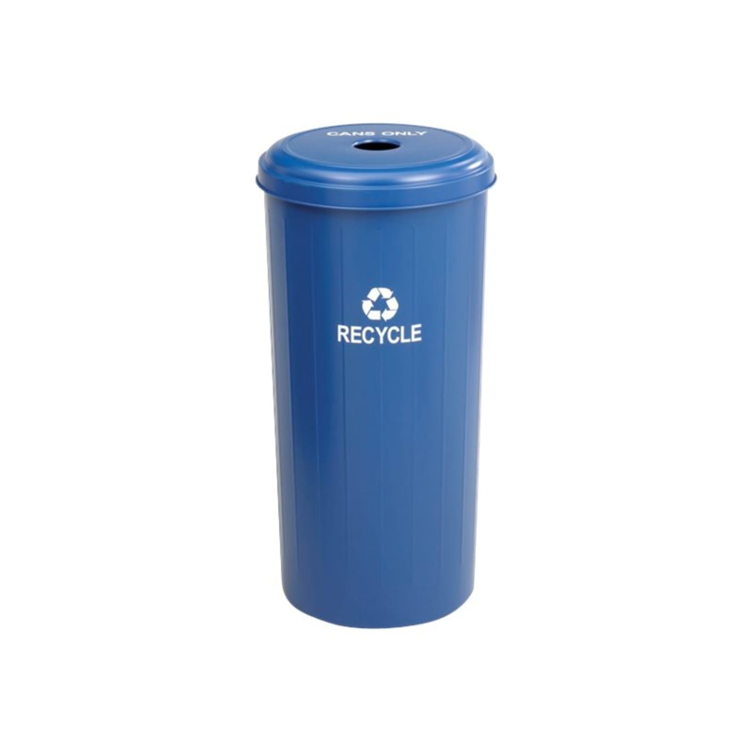Safco Round Recycling Receptacle With Lid, 20 Gallons, Blue - Image 3