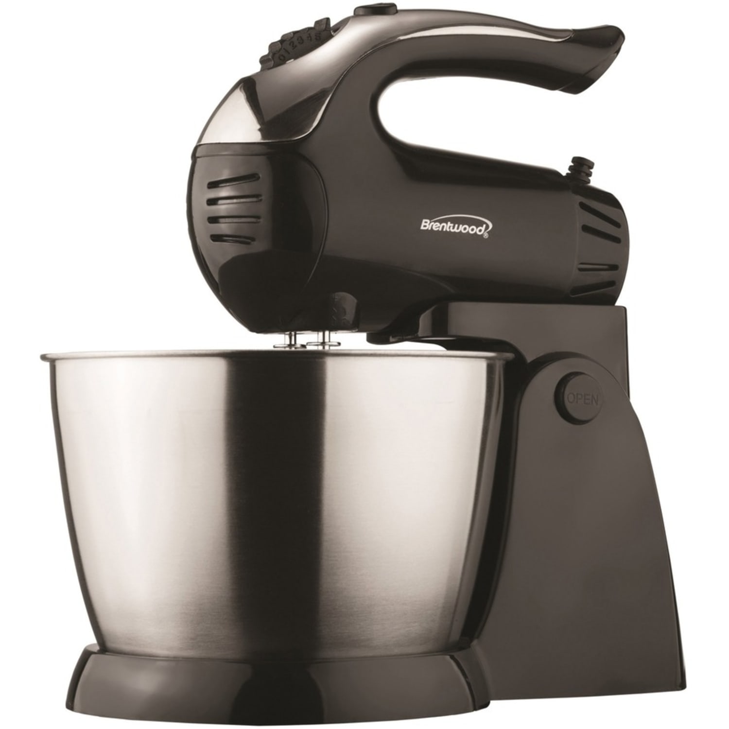 Brentwood 5 Speed Stand Mixer with Stainless Steel Bowl in Black (SM-1153) - 200 W - Black - Image 3