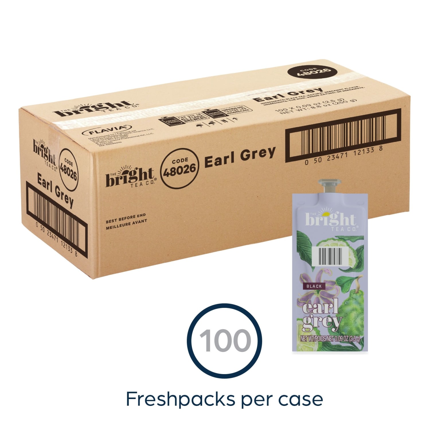 The Bright Tea Co. Earl Grey Tea, Single-Serve Freshpacks, 0.25 Oz, Box Of 100 - Image 4