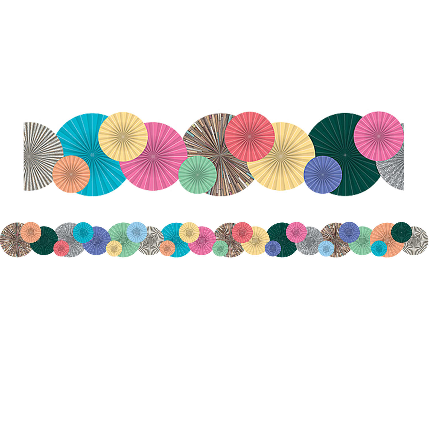Teacher Created Resources Die-Cut Border Trim, Home Sweet Classroom Fans, 34ft Per Pack, Set Of 6 Packs - Image 3