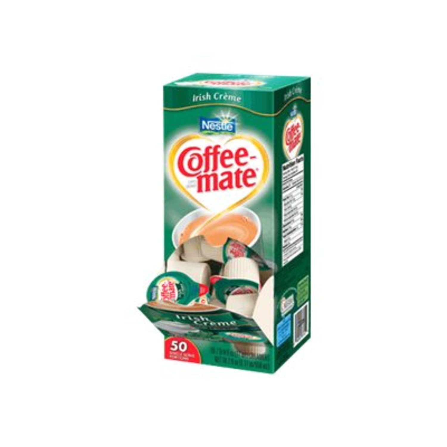 Nestle Coffee-mate Liquid Creamer, Irish Creme Flavor, 0.37 Oz Single Serve x 50