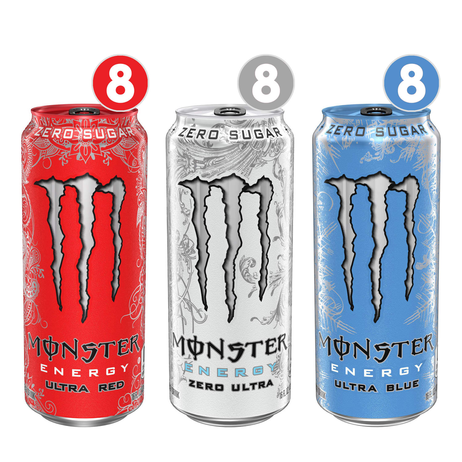 Monster Energy Ultra Variety Pack, 16 Oz, Pack Of 24 Cans - Image 5