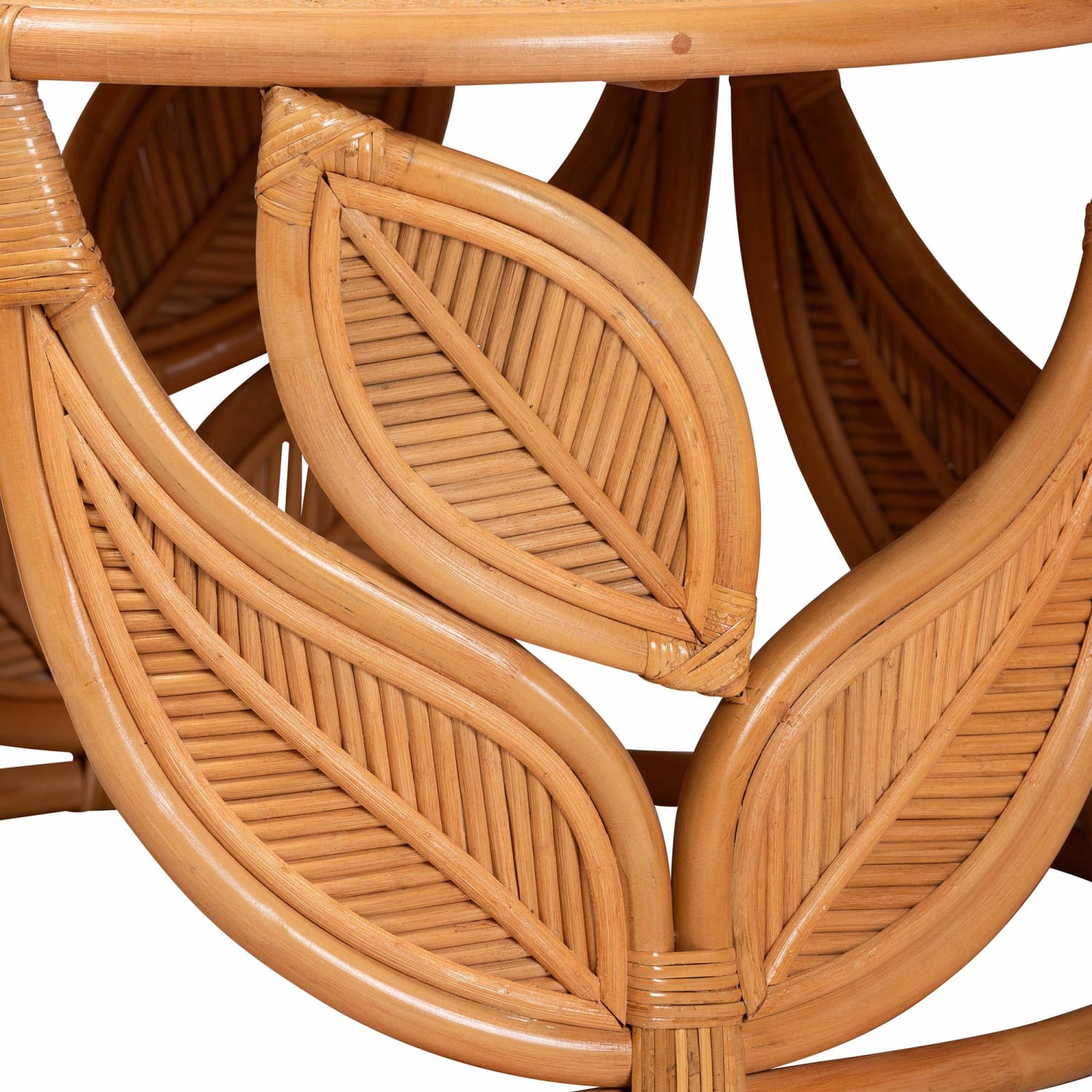 bali & pari Raflesia Natural Rattan Coffee Table, 18-1/8inH x 29-1/2inW x 29-1/2inD, Natural - Image 3