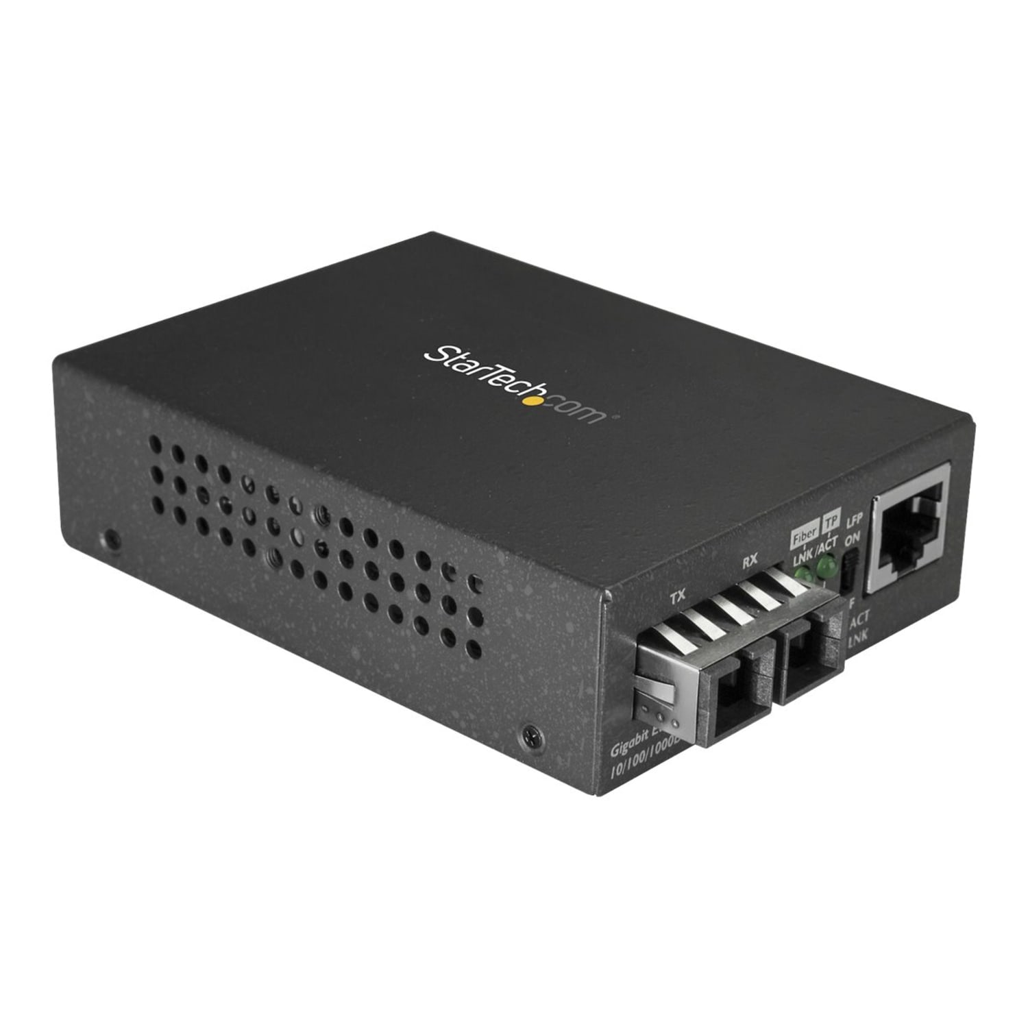 StarTech.com Fiber Media Converter - 1000Base-LX - Single-mode - 10 km - SC Fiber to Ethernet Converter - MCMGBSCSM10