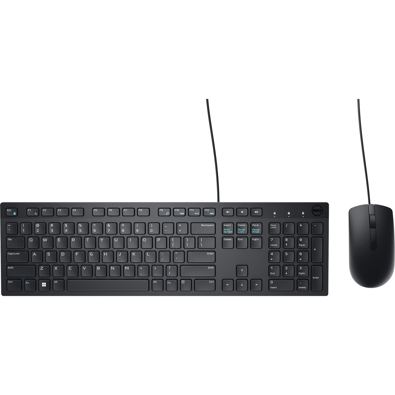 Dell Wired Keyboard and Mouse - KM300C - USB Keyboard - Black - USB Cable Mouse - Optical - 1000 dpi - DELLKM300CUS - Image 6