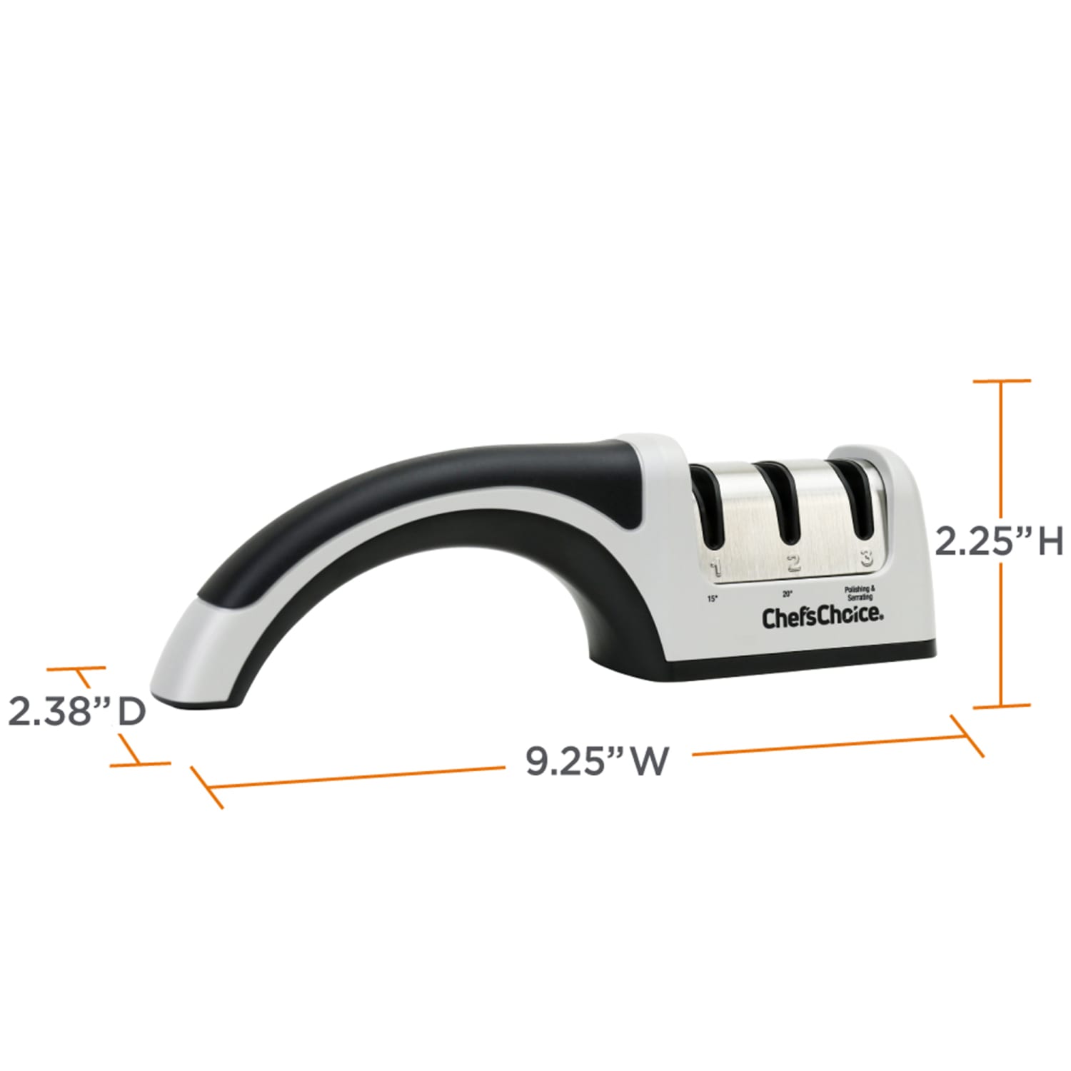 Edgecraft Chefs Choice AngleSelect Professional Manual Knife Sharpener, Silver/Black - Image 4