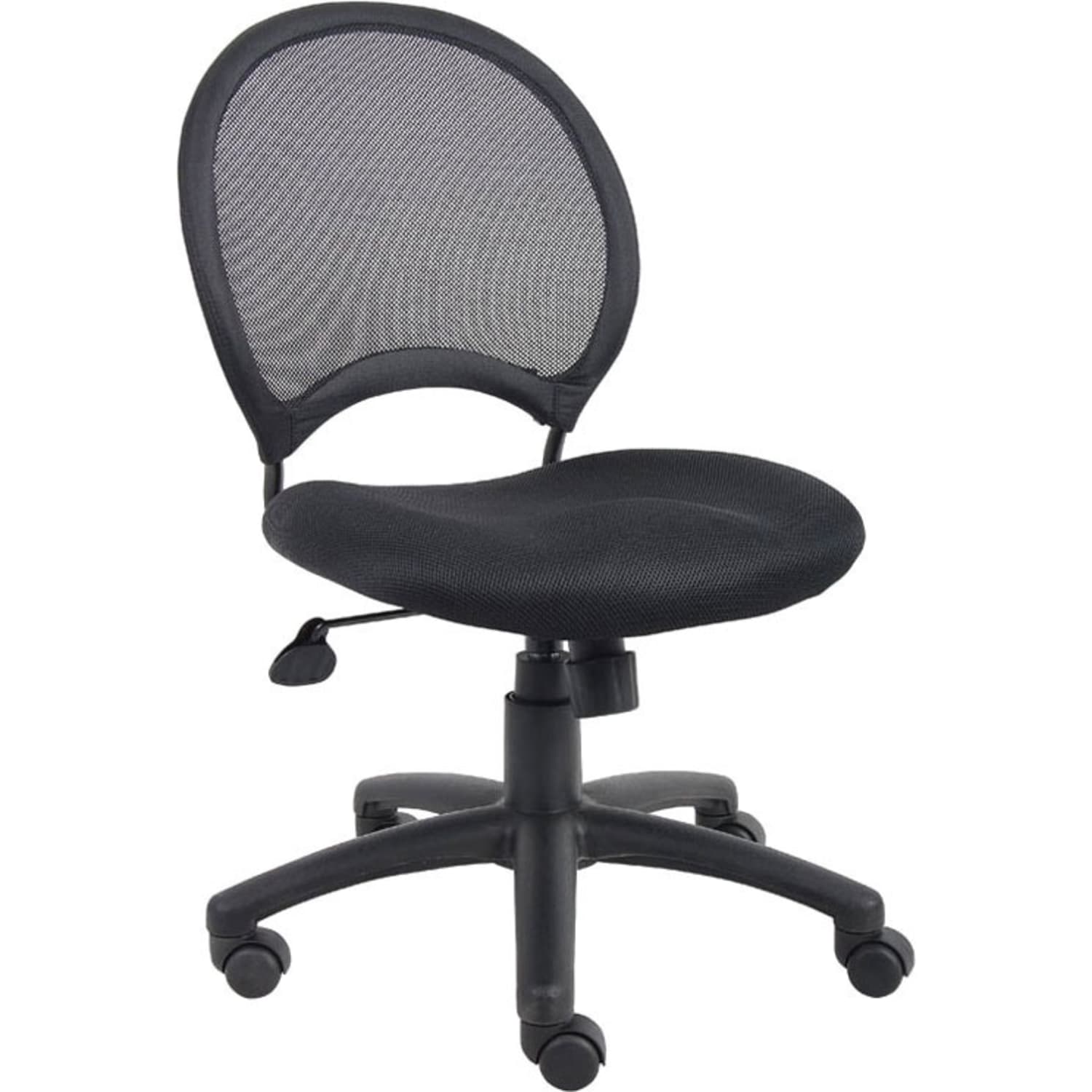 Boss Office Products Mesh Armless Task Chair Black PopularChairscom