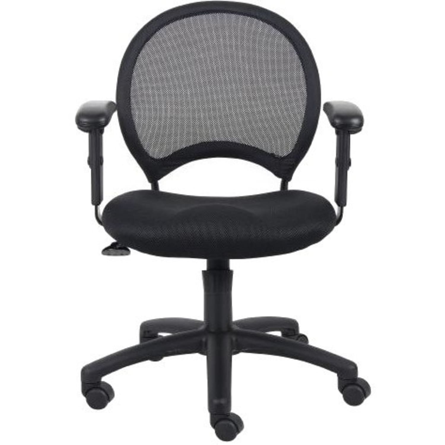 Boss Office Products Mesh Task Chair With Arms Black PopularChairscom