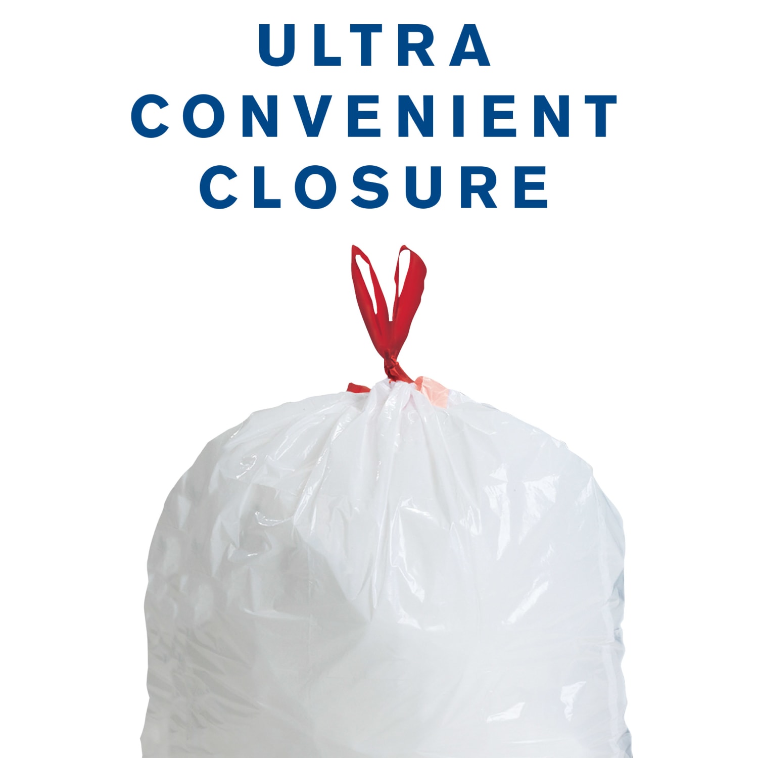 Highmark Tall 0.6 mil Drawstring Kitchen Trash Bags, 13 Gallon, 24in x 28in, White, Box Of 120 - Image 5
