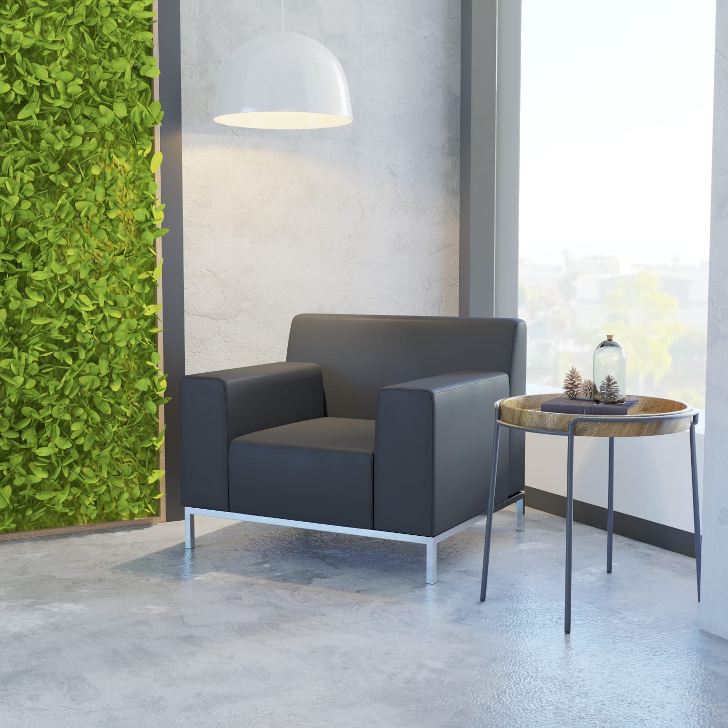 Flash Furniture HERCULES Definity Series Contemporary LeatherSoft Chair with Line Stitching and Integrated Stainless Steel Frame Black PopularChairscom Flash Furniture HERCULES Definity Series Contemporary LeatherSoft Chair with Line Stitching and Integrated Stainless Steel Frame Black PopularChairscom