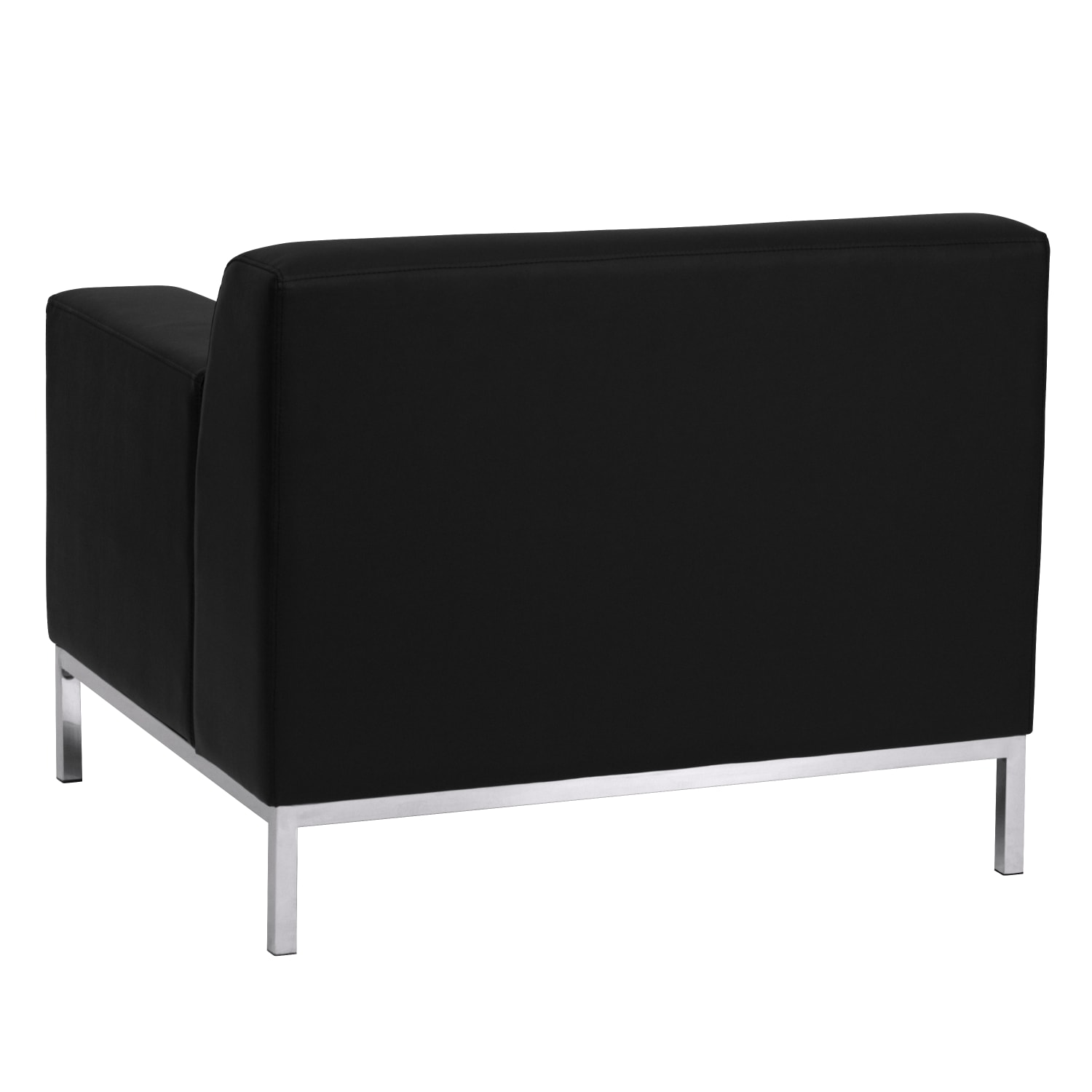 Flash Furniture HERCULES Definity Series Contemporary LeatherSoft Chair with Line Stitching and Integrated Stainless Steel Frame Black PopularChairscom Flash Furniture HERCULES Definity Series Contemporary LeatherSoft Chair with Line Stitching and Integrated Stainless Steel Frame Black PopularChairscom