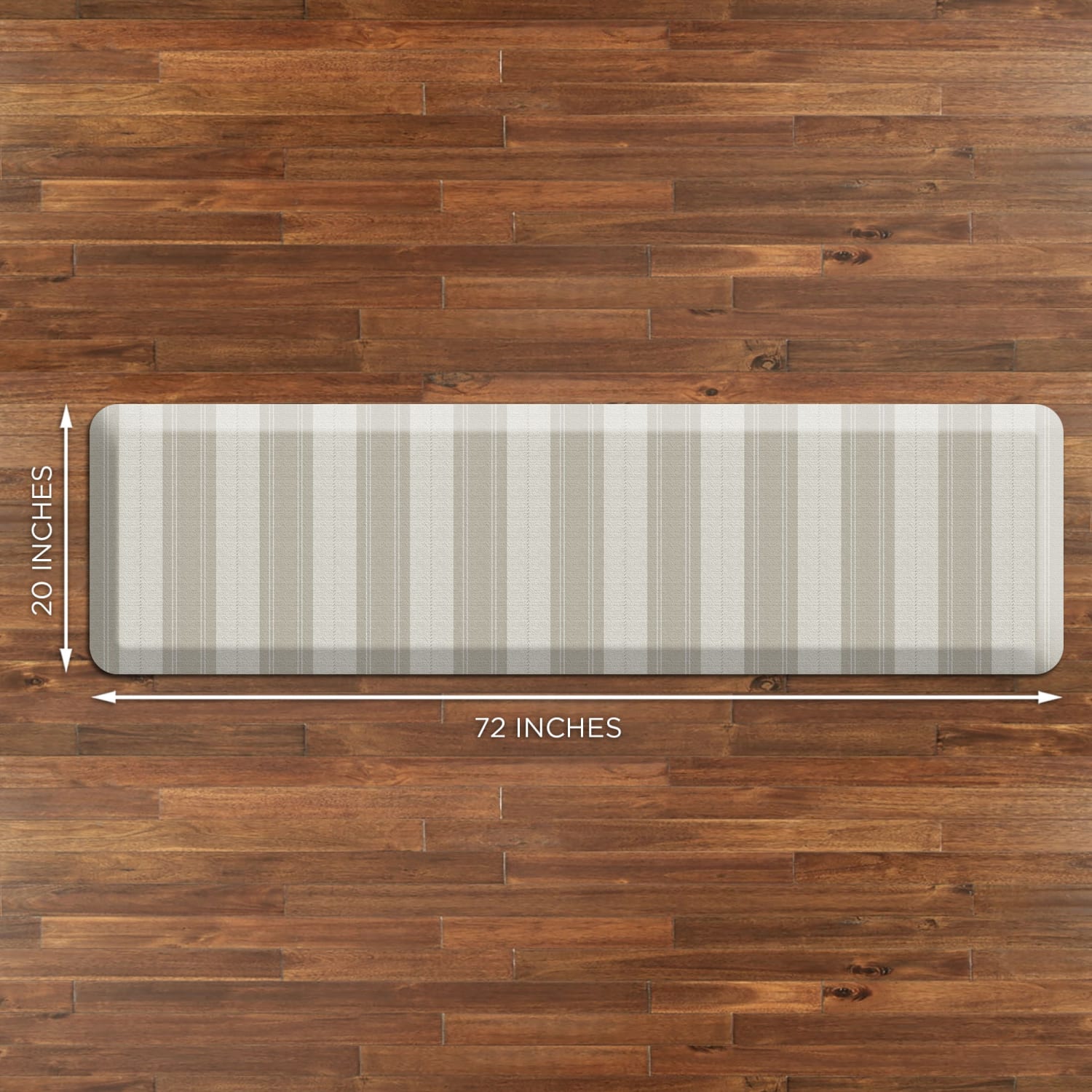 GelPro Designer Comfort Polyurethane Anti-Fatigue Mat For Hard Floors, 20in x 72in, Taylor Khaki - Image 5