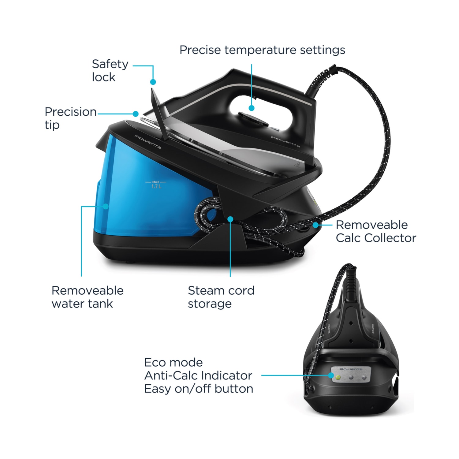 Rowenta Compact Steam Pro, Blue - Image 4