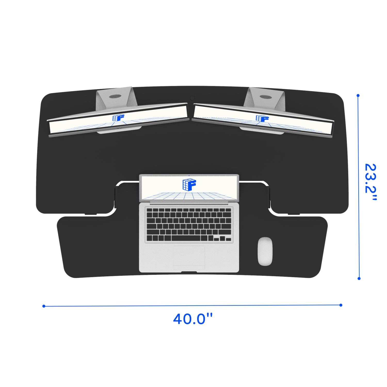 FlexiSpot M7-E-40B Desk Riser, 40in W, Black - Image 5