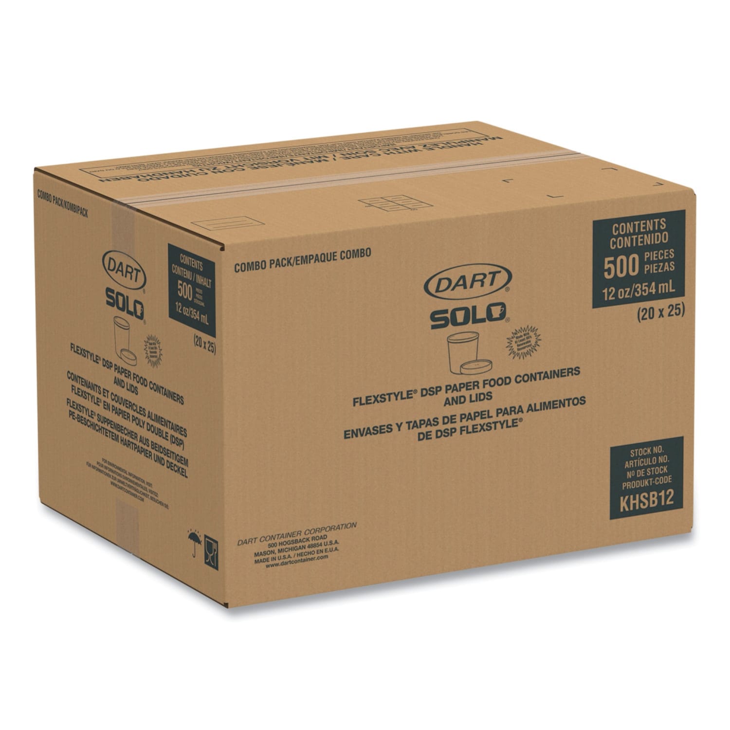 SOLO Cup Flexstyle Double Poly Food Combo Packs, 12 Oz, Symphony, Carton Of 250 Packs - Image 3