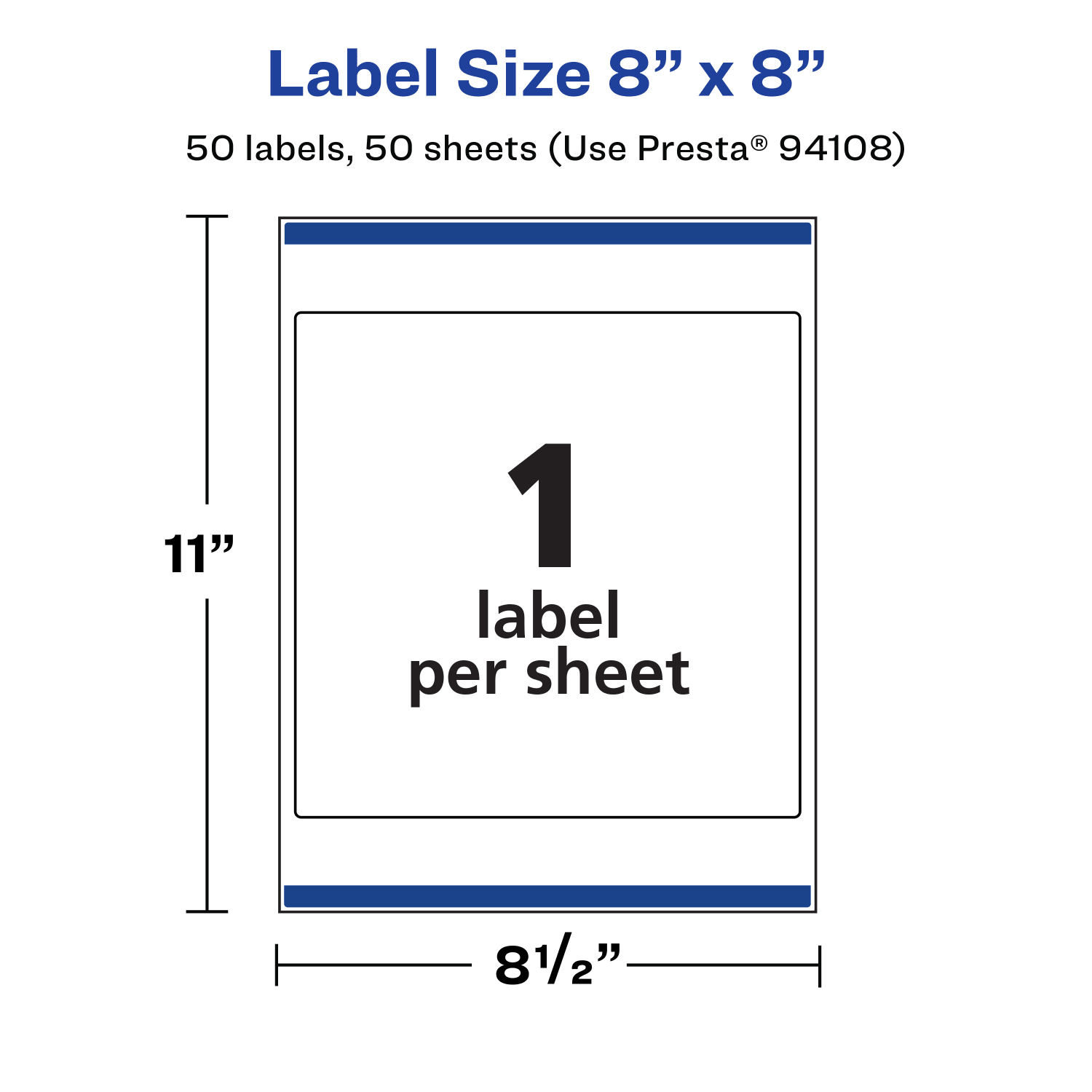 Avery Waterproof Permanent Labels With Sure Feed, 94108-WMF50, Square, 8in x 8in, White, Pack Of 50 - Image 6