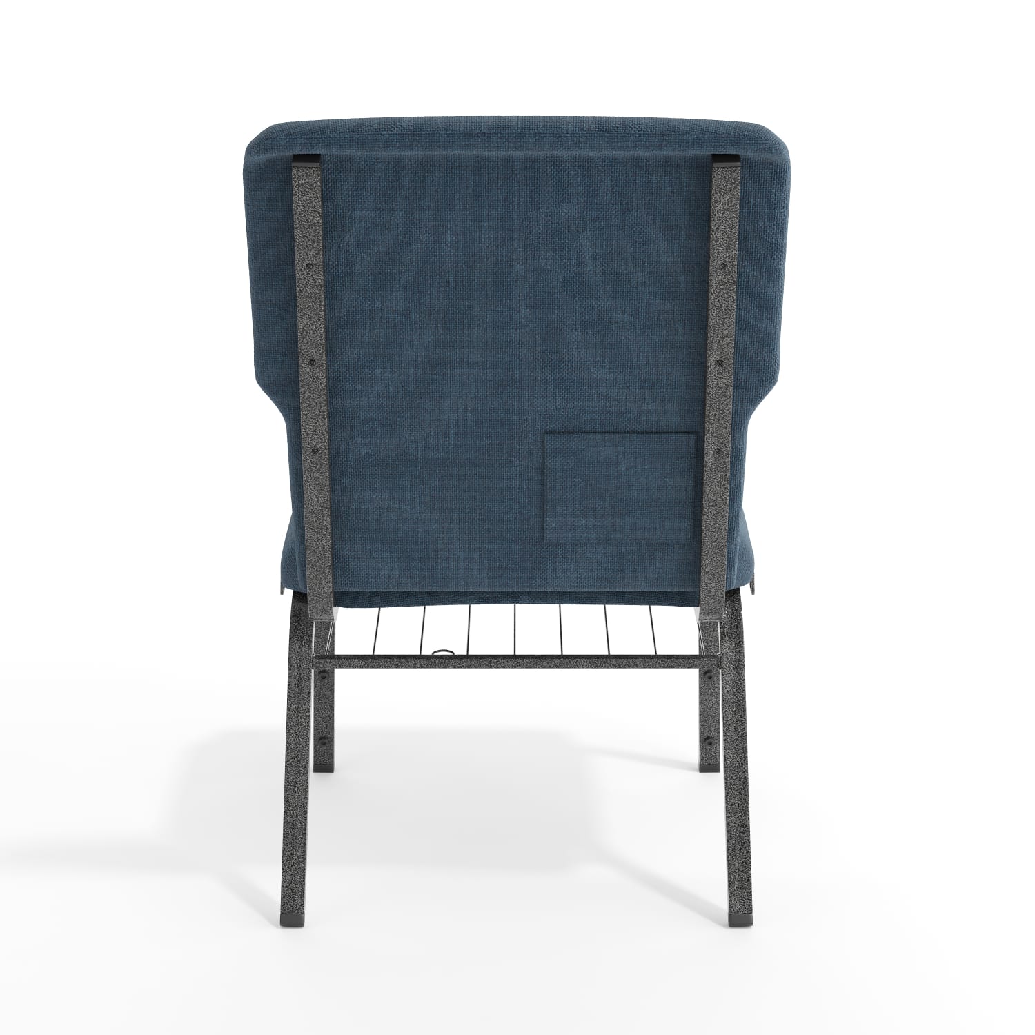 Flash Furniture Advantage Discount Church Chair, Navy/Silver Vein - Image 9