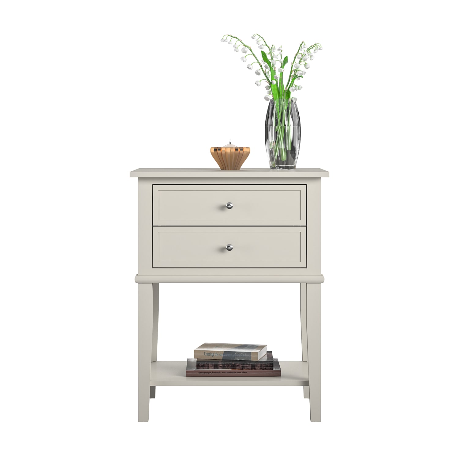 Ameriwood Home Franklin Accent Table, 28inH x 22inW x 15-1/2inD, Taupe - Image 5