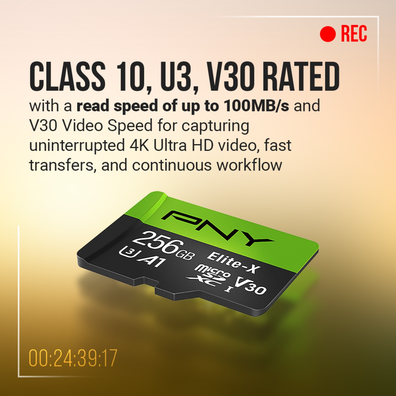 PNY 64GB Elite-X Class 10 U3 V30 microSDXC Flash Memory Card - Image 4