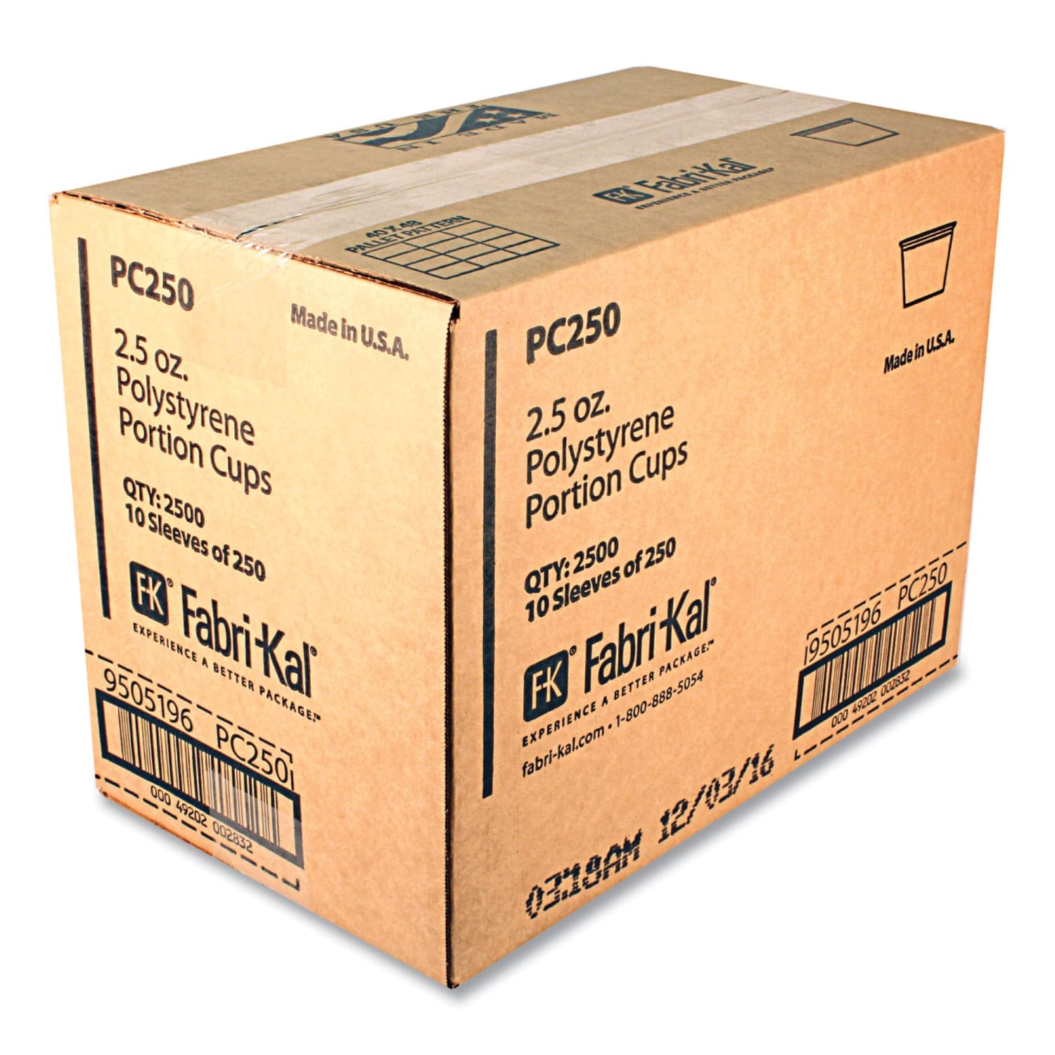 Fabri-Kal Portion Cups, 2.5 Oz, Translucent, Sleeve Of 125 Cups, Carton Of 20 Sleeves - Image 3