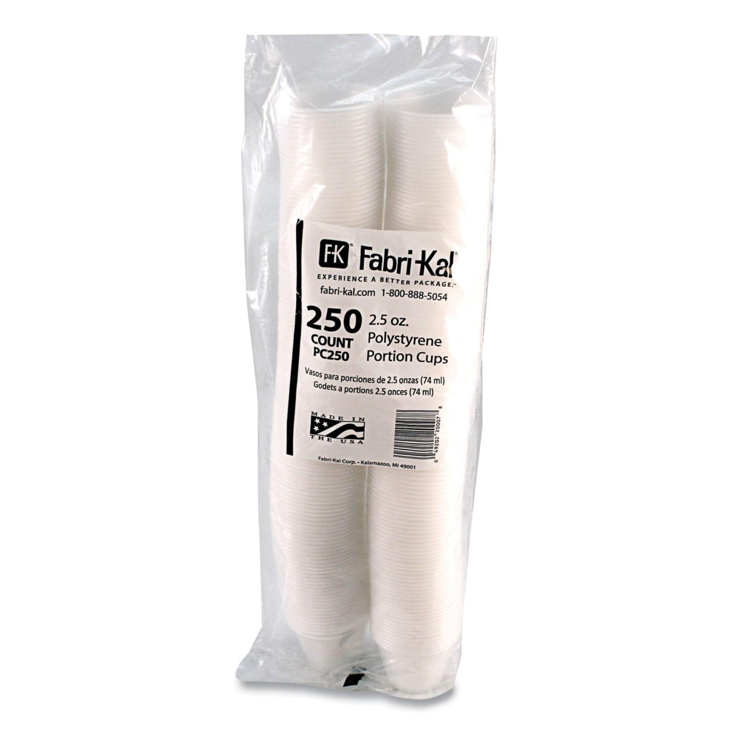 Fabri-Kal Portion Cups, 2.5 Oz, Translucent, Sleeve Of 125 Cups, Carton Of 20 Sleeves - Image 4