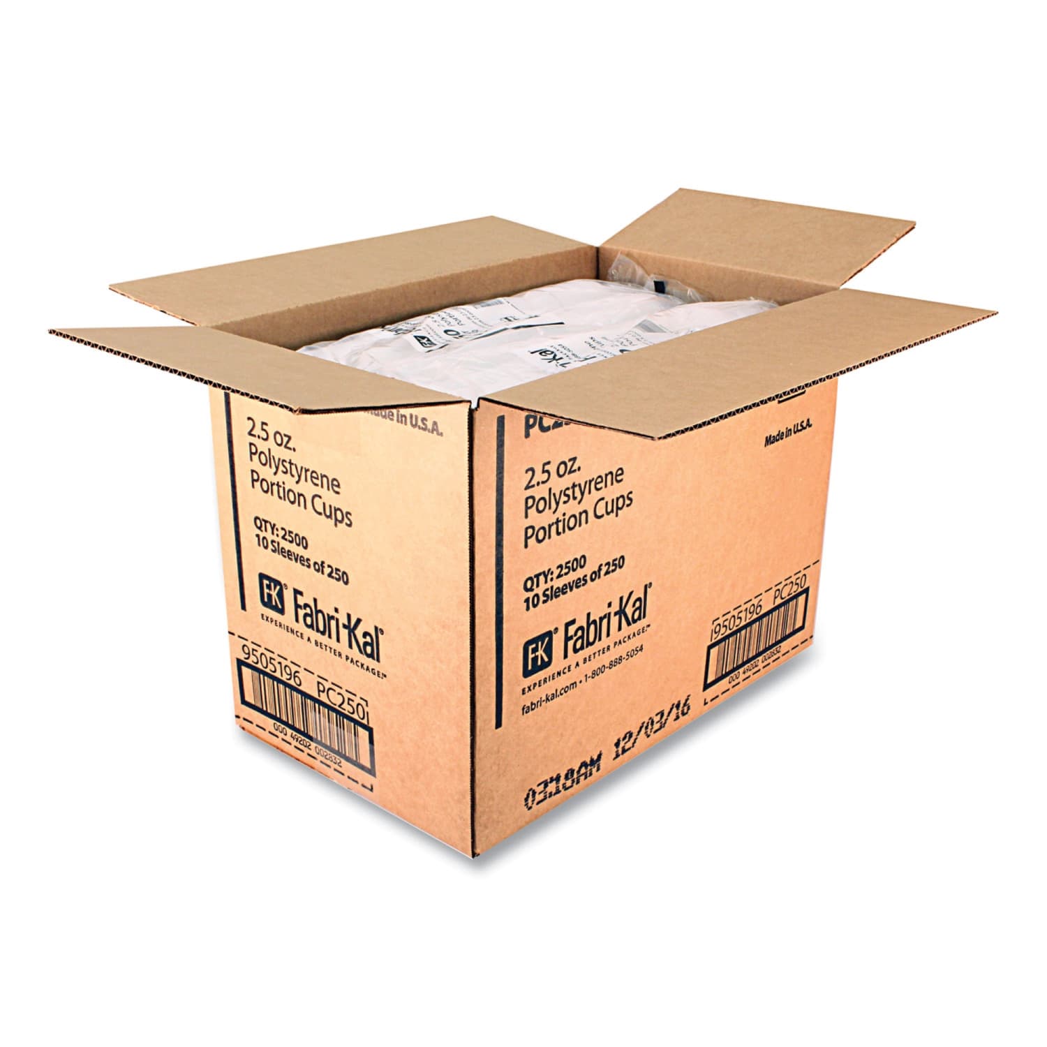 Fabri-Kal Portion Cups, 2.5 Oz, Translucent, Sleeve Of 125 Cups, Carton Of 20 Sleeves - Image 5