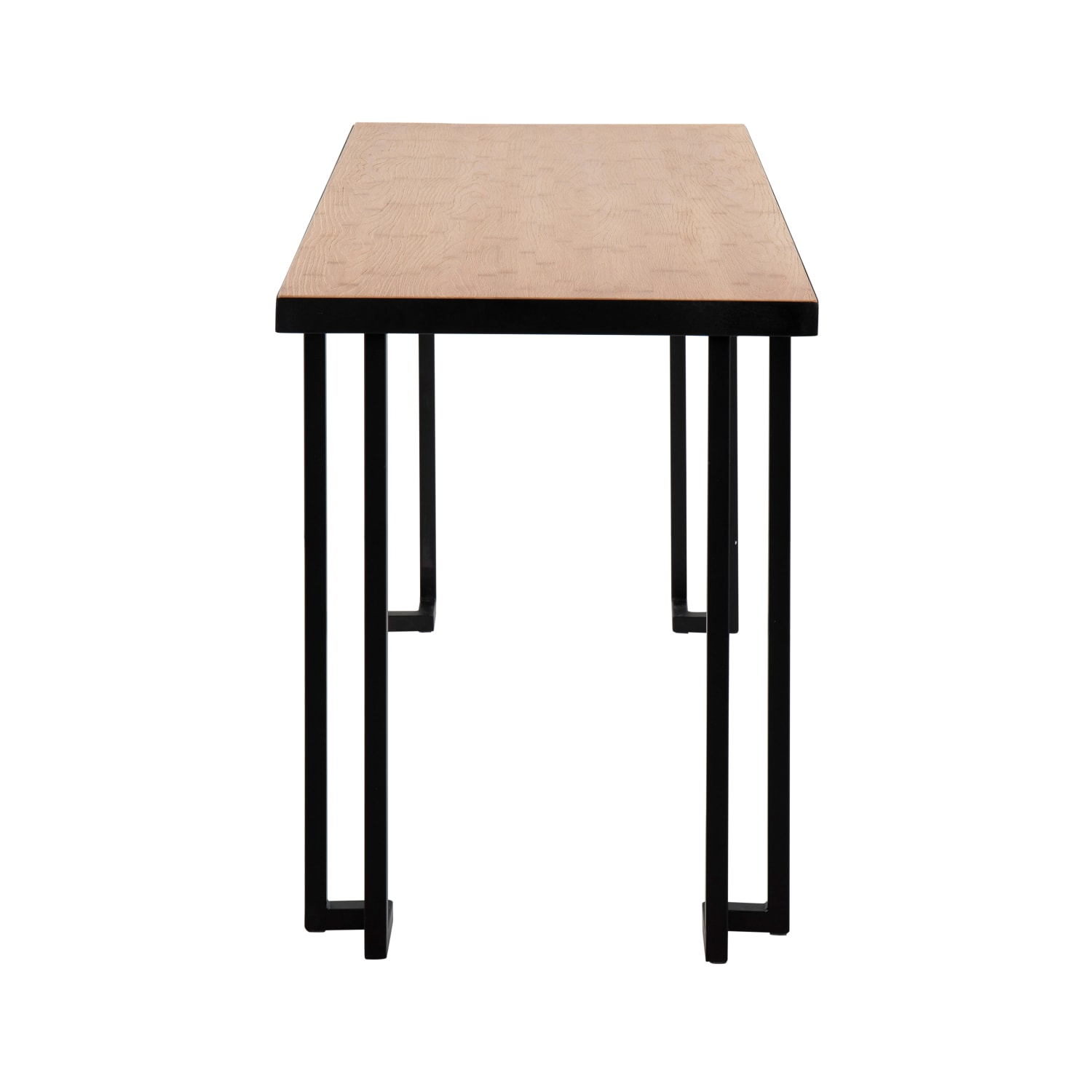 Lumisource Roman 48inW Office Writing Desk, Black/Natural - Image 3