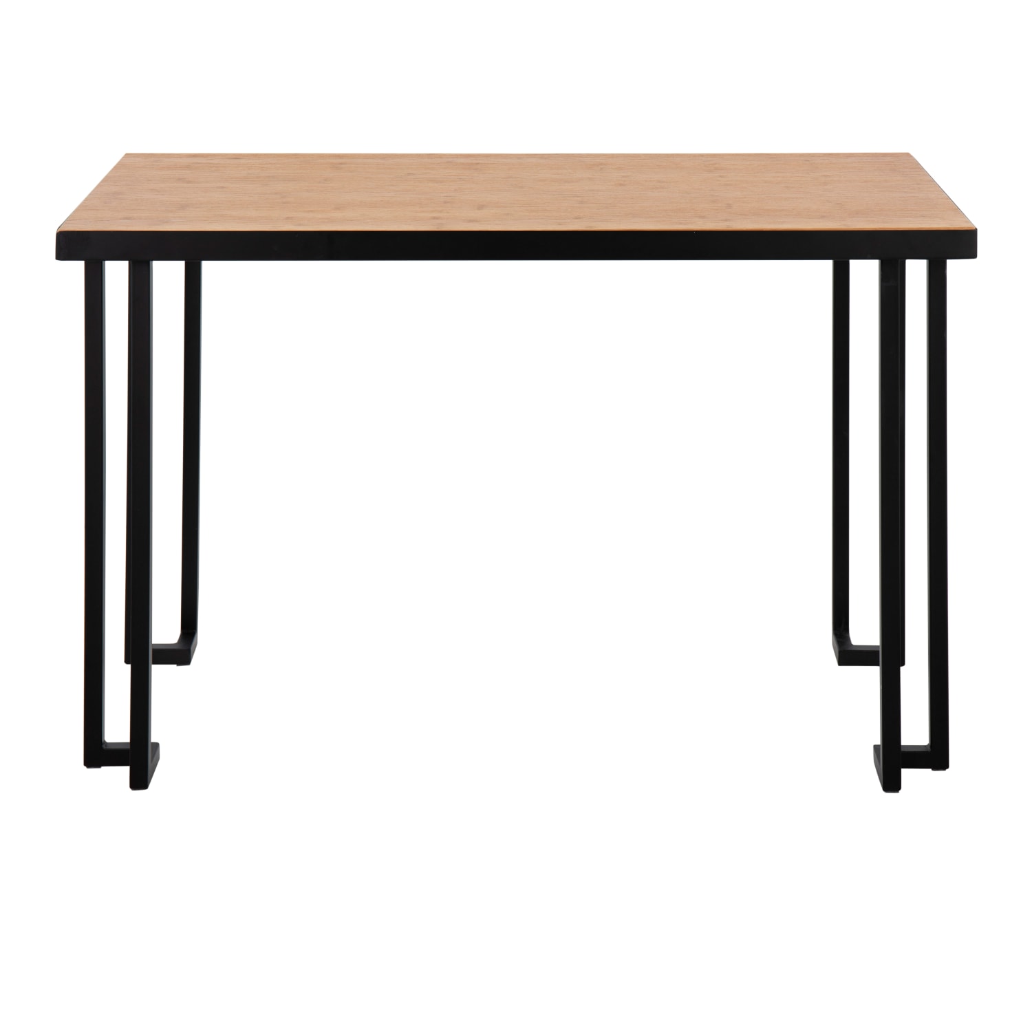 Lumisource Roman 48inW Office Writing Desk, Black/Natural - Image 6
