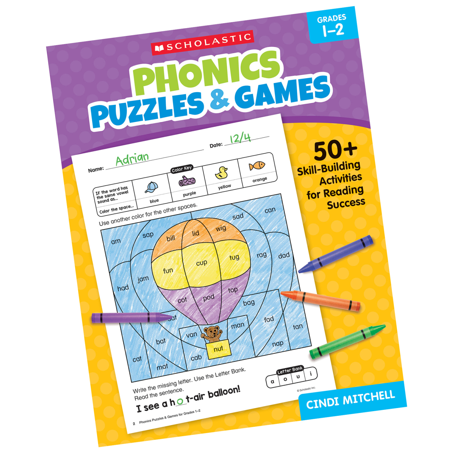 Scholastic Teaching Solutions Phonics Puzzles & Games Activity Book, Grades 1 to 2 - Image 3