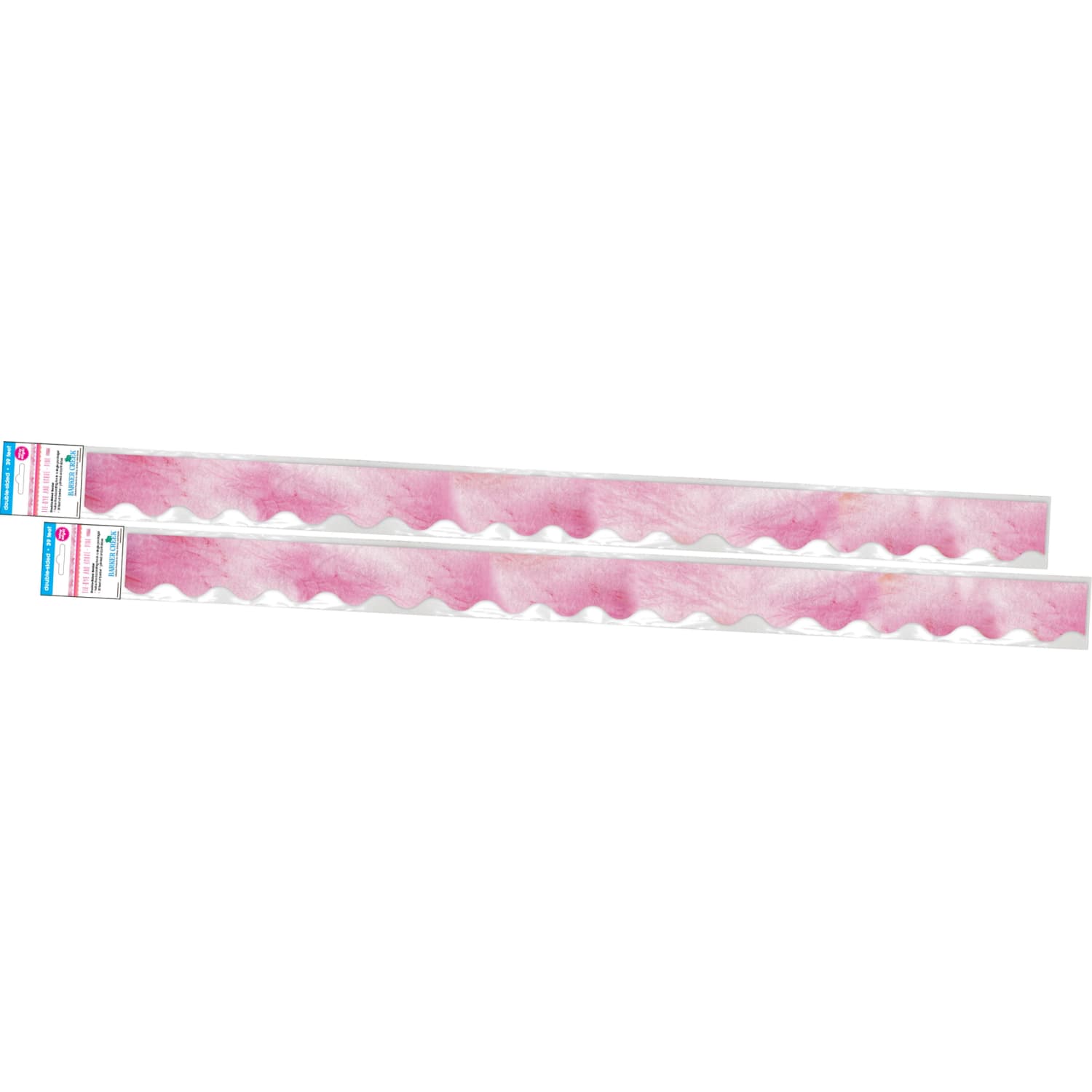 Barker Creek Double-Sided Scalloped-Edge Border Strips, Pink Tie-Dye/Ombre, 2-1/4in x 36in, Set Of 26 Strips - Image 3