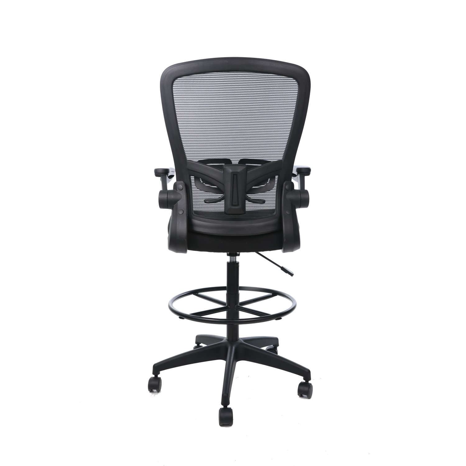 Boss Office Products Mesh Flip Arm Stool With Back, Black - Image 6