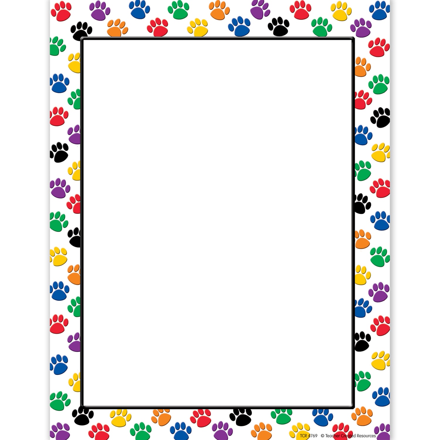 Teacher Created Resources Computer Paper, 8-1/2in x 11in, Colorful Paw Prints, 50 Sheets Per Pack, Set Of 6 Packs - Image 3