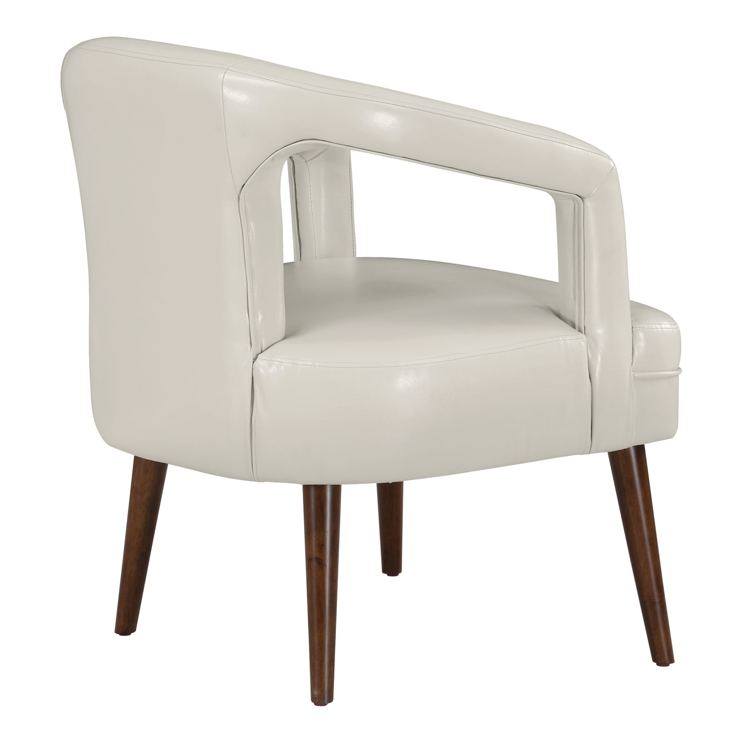 Office Star Mason Faux Leather Accent Guest Chair, Cream - Image 5