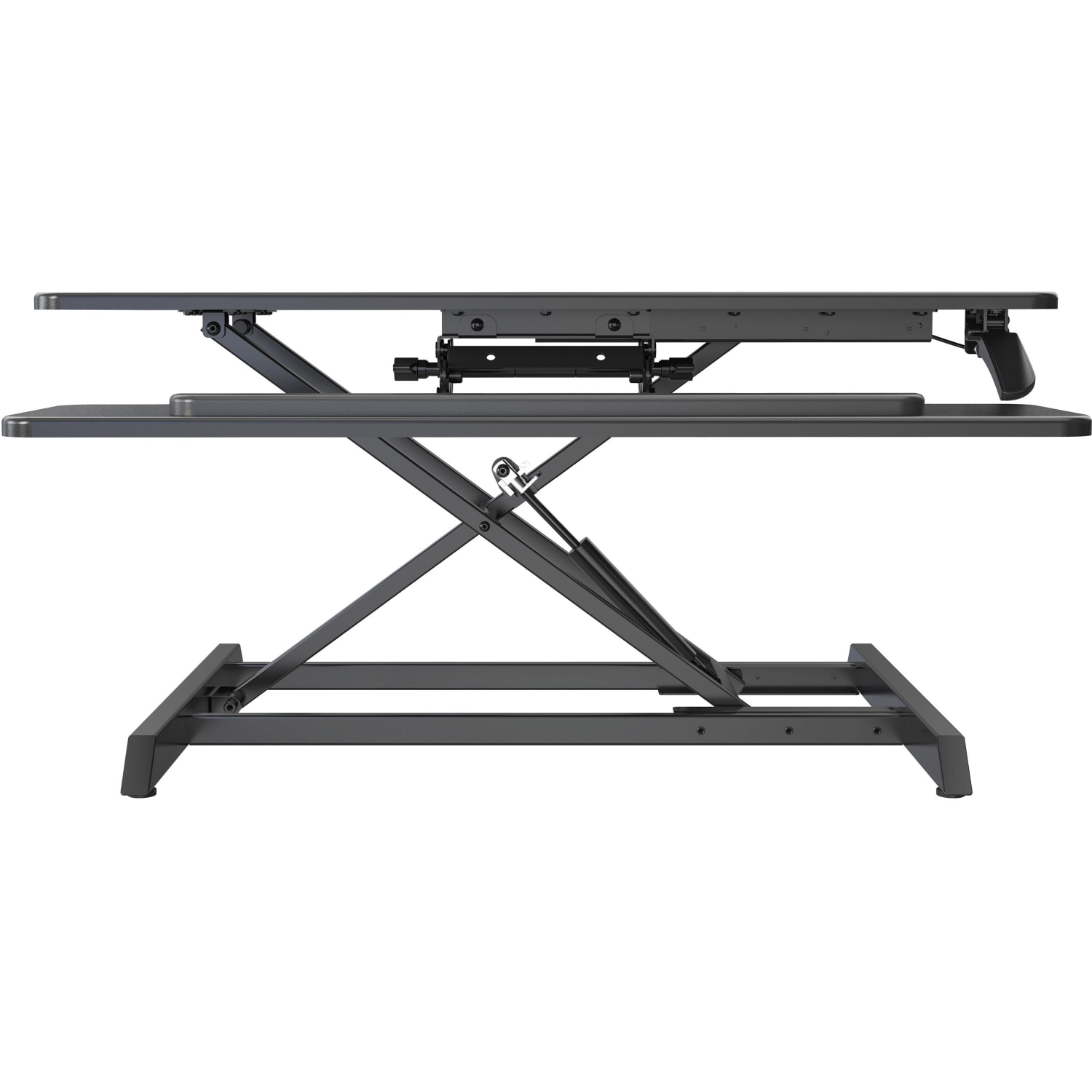 Lorell Desk Monitor Desk Riser, 19-1/4inH x 35-3/8inW x 32inD, Black - Image 4