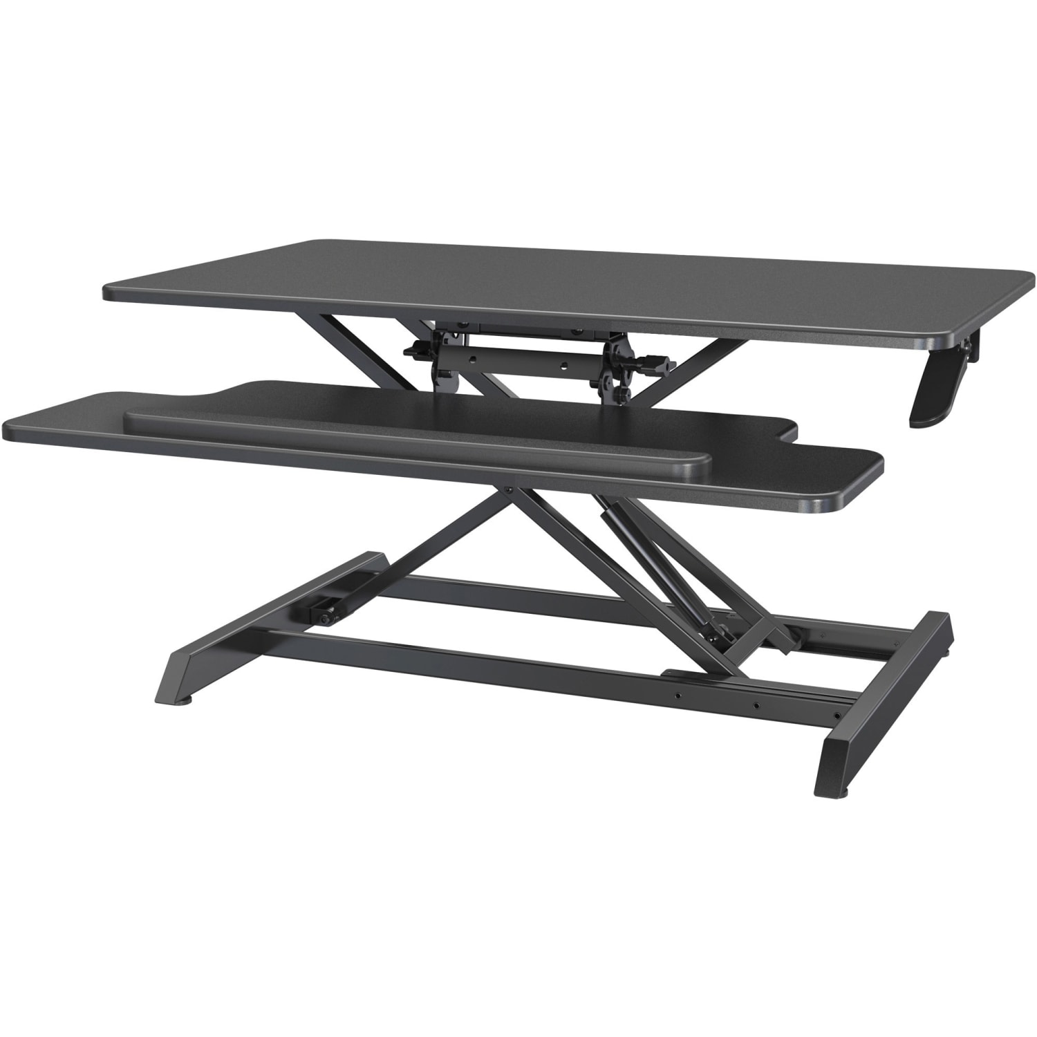 Lorell Desk Monitor Desk Riser, 19-1/4inH x 35-3/8inW x 32inD, Black - Image 5