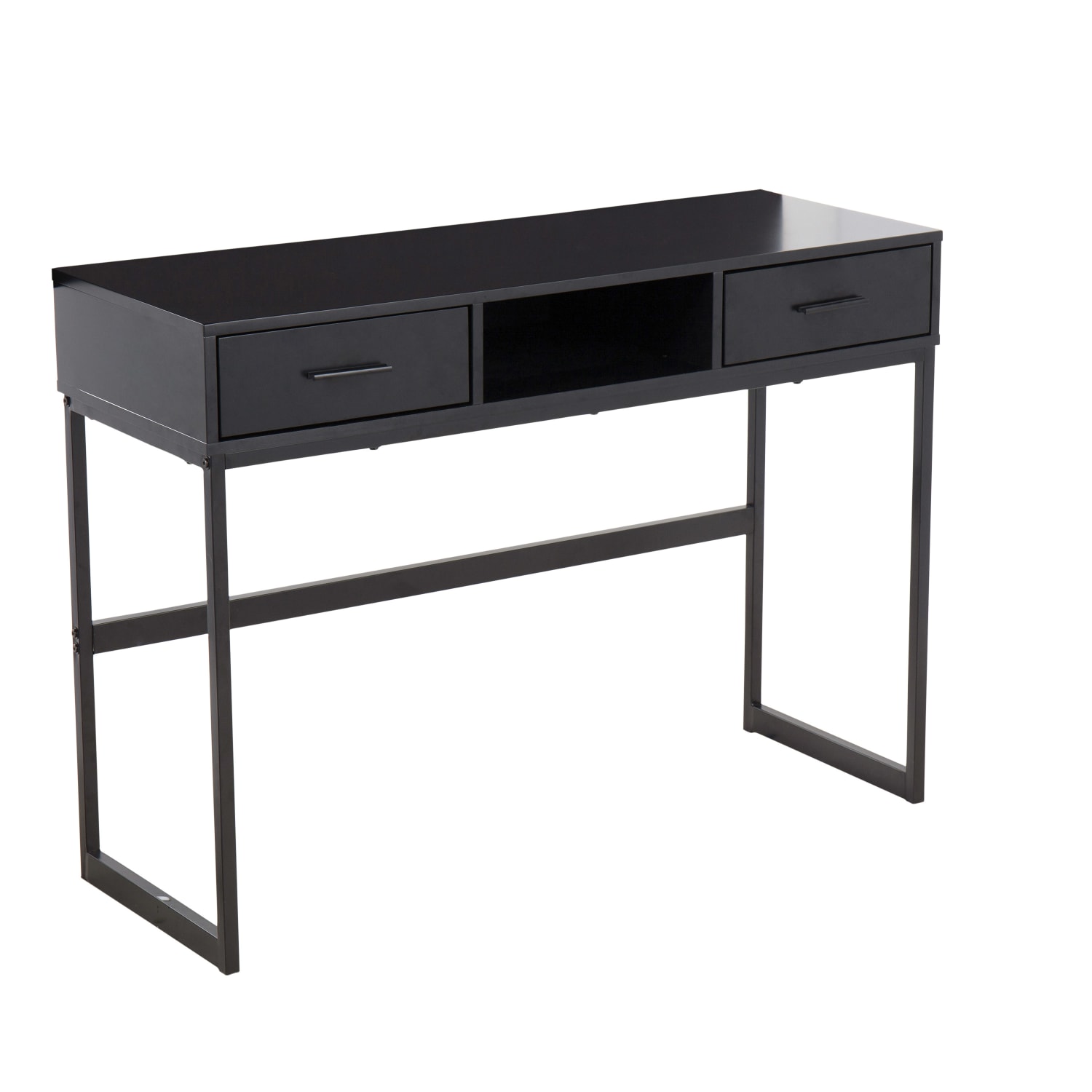 LumiSource Franklin Contemporary Console Table, 32inH x 43-1/2inW x 15-1/2inD, Black - Image 4