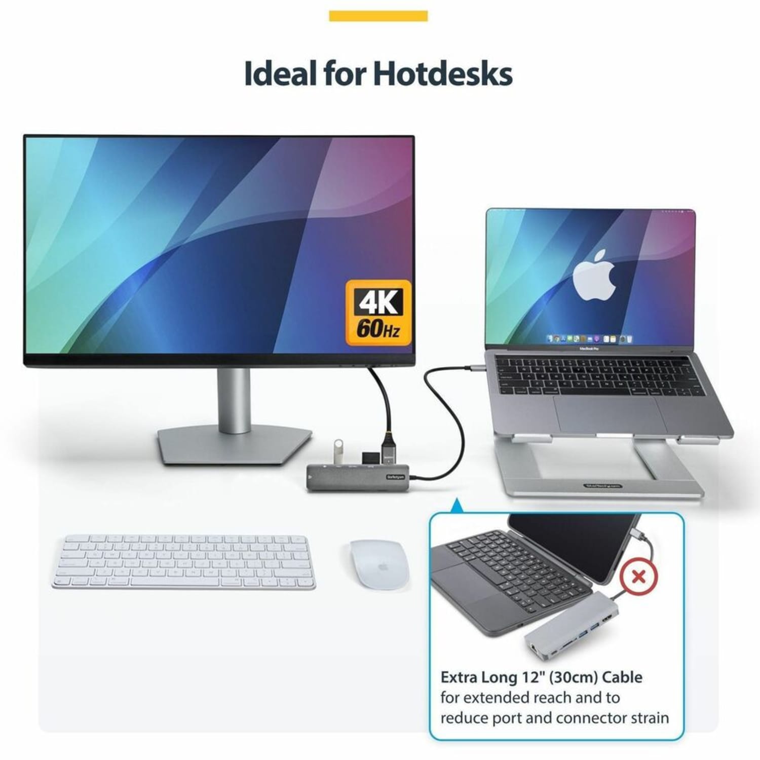 StarTech.com Docking Station - for Notebook/Tablet/Workstation/Monitor - 100 W - USB 3.2 Gen 1 (3.1 Gen 1) Typ - DKT30CHSDPD1 - Image 4