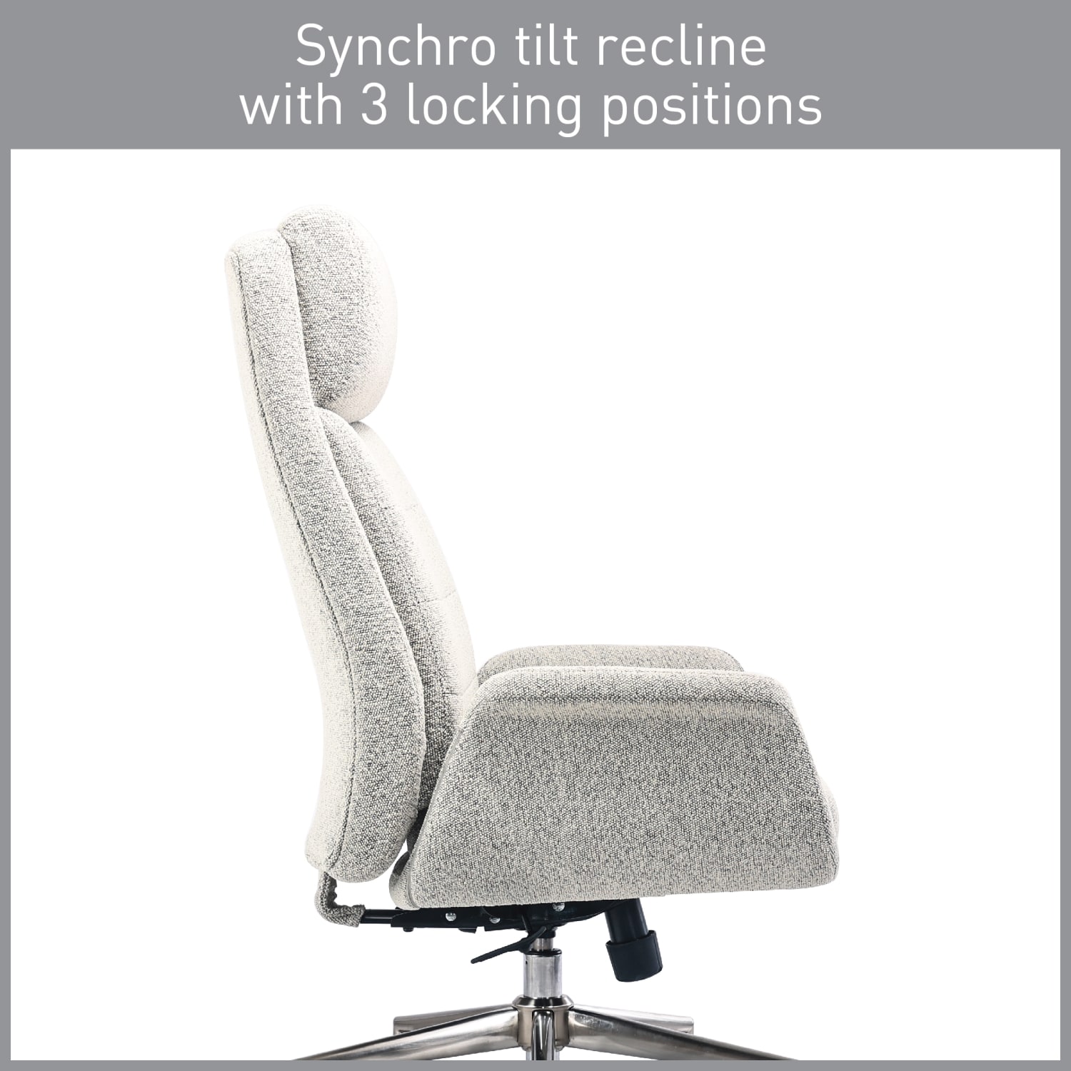 Realspace Modern Comfort Pizana Boucle Fabric HighBack Executive Office Chair Light SandBrushed Nickel BIFMA Compliant PopularChairscom Realspace Modern Comfort Pizana Boucle Fabric High Back Executive Office Chair Light SandBrushed Nickel BIFMA Compliant PopularChairscom
