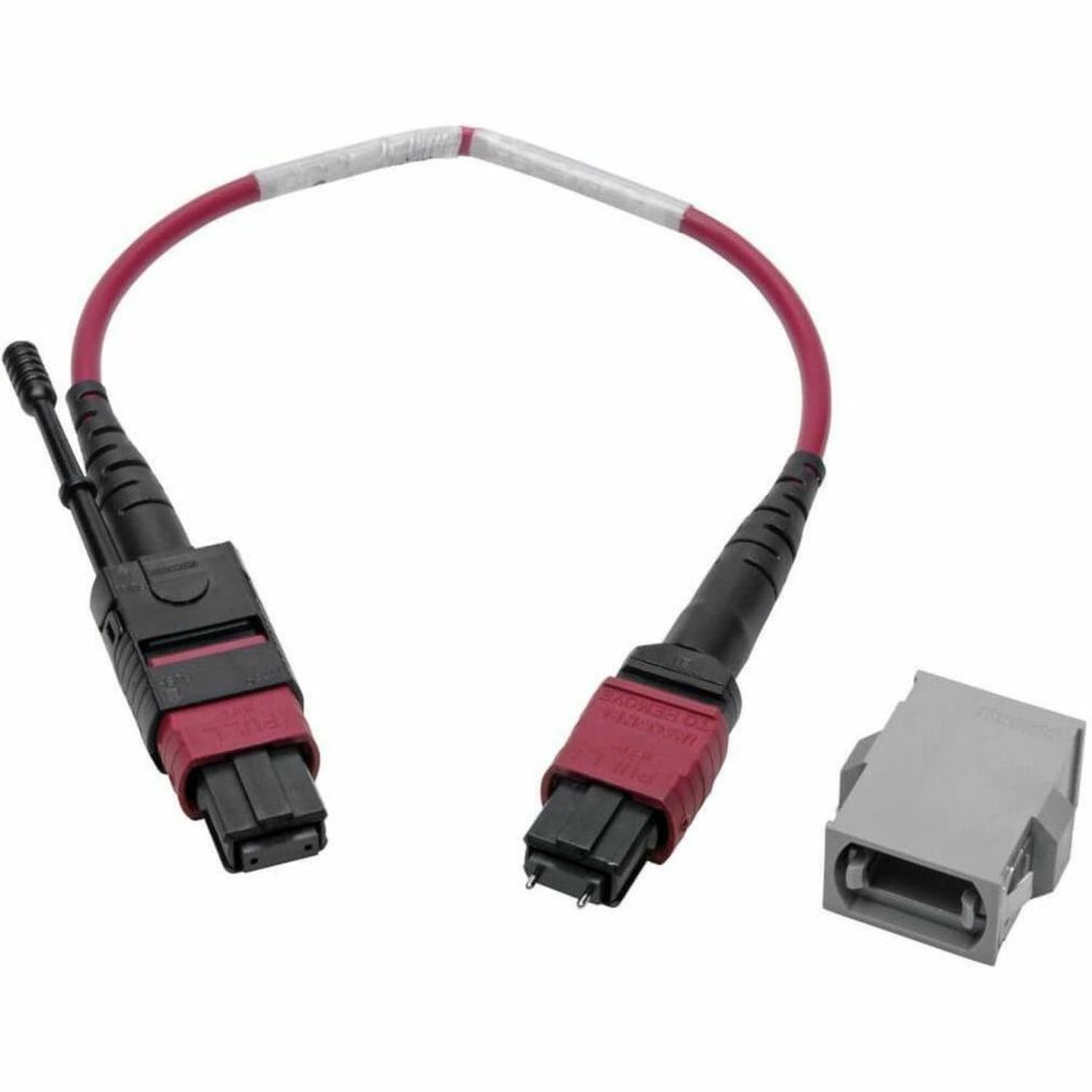 Eaton Tripp Lite Series MTP/MPO Parallel Optics Base-8 Migration Fiber Adapter, Polarity A to B, 12 Fiber, 40GB/100GB, OM4 M/F, Magenta, 8 in. - Image 3