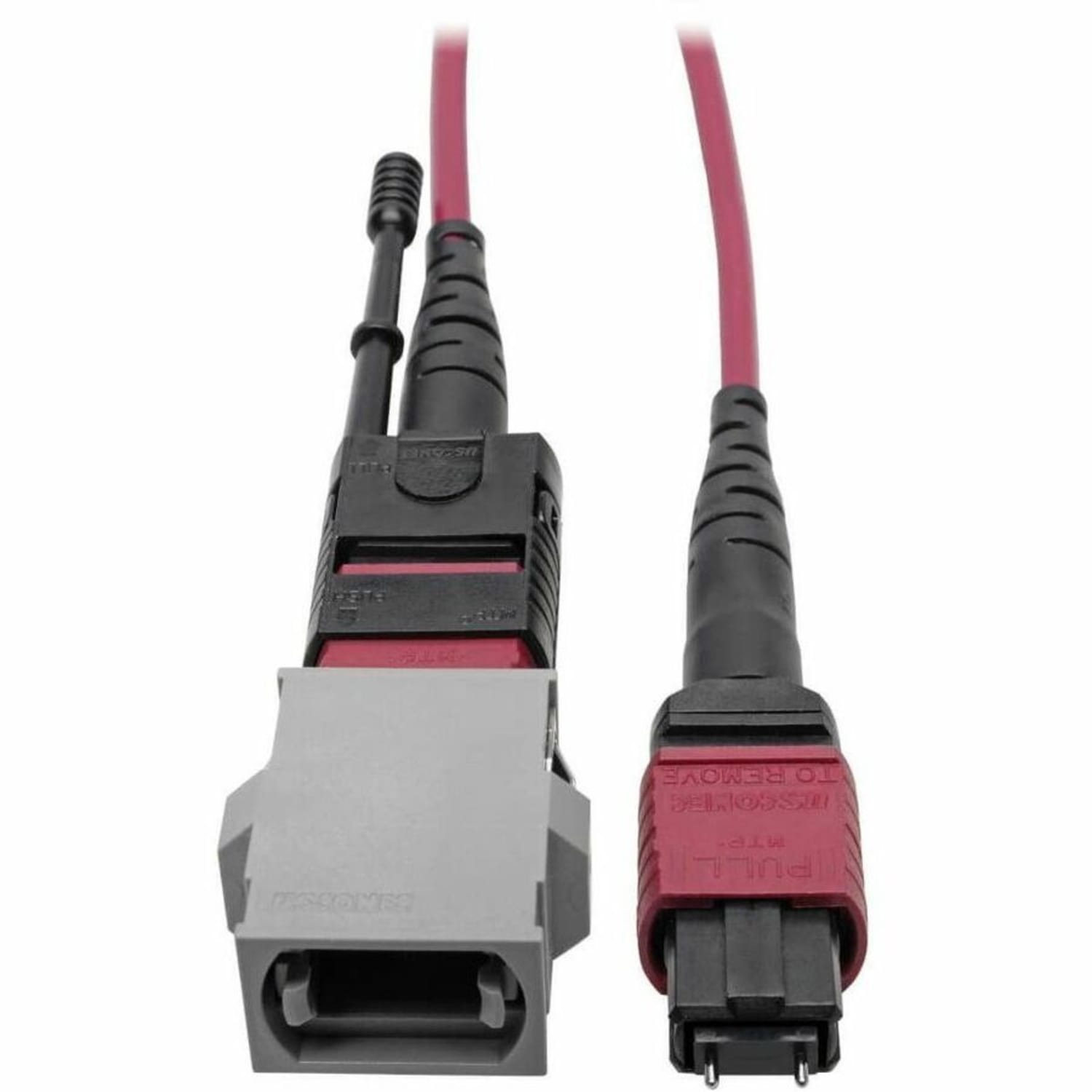 Eaton Tripp Lite Series MTP/MPO Parallel Optics Base-8 Migration Fiber Adapter, Polarity A to B, 12 Fiber, 40GB/100GB, OM4 M/F, Magenta, 8 in. - Image 5