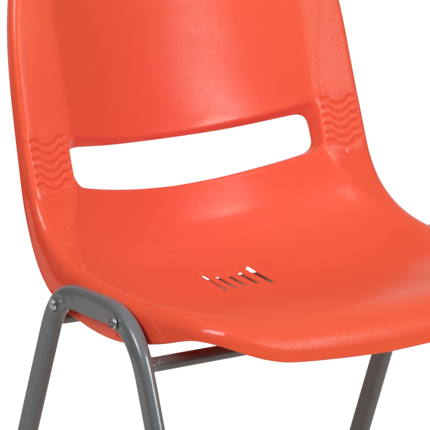 Flash Furniture HERCULES Series Ergonomic Shell Stack Chairs, Orange, Set Of 5 Chairs - Image 8