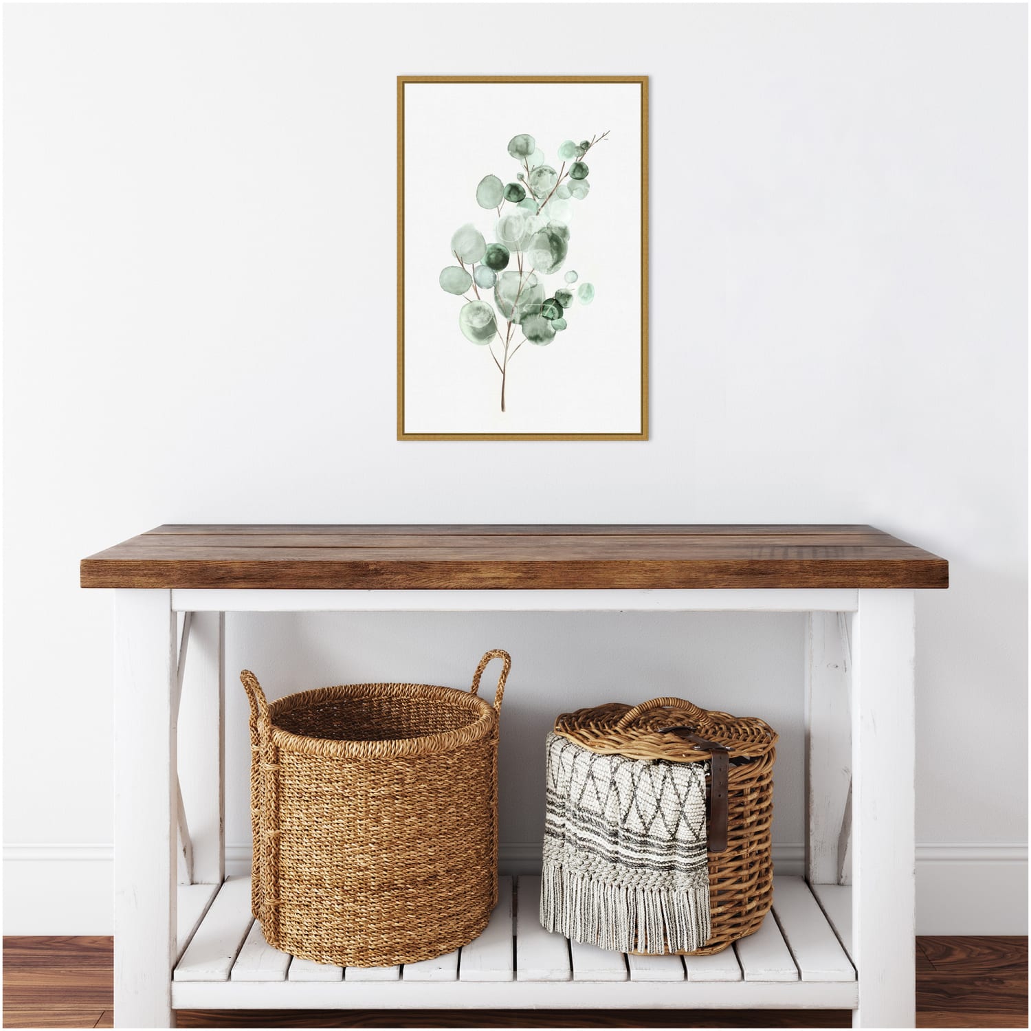 Amanti Art Tender Sprout II Eucalyptus by Eva Watts Framed Canvas Wall Art Print, 23inH x 16inW, Gold - Image 6