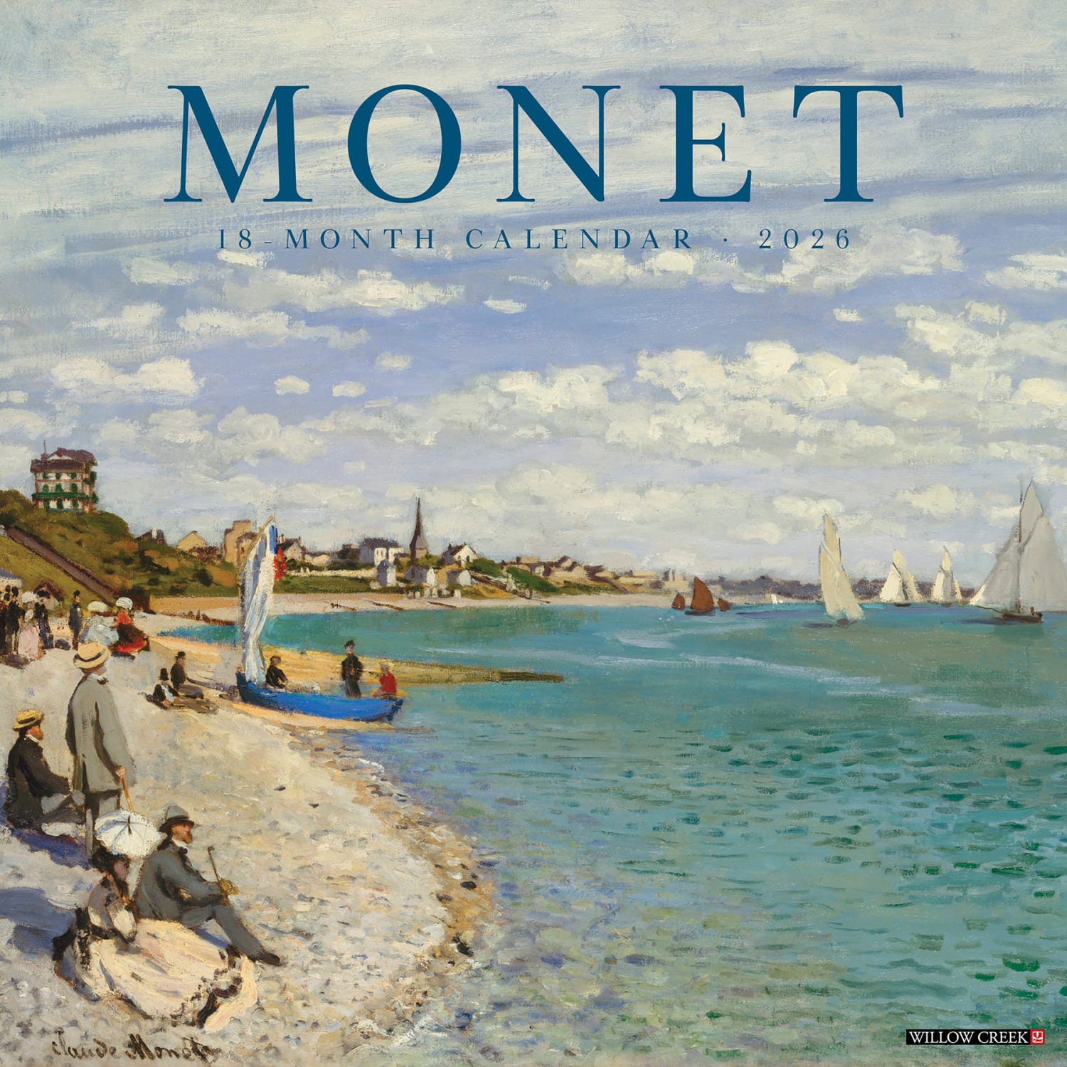2026 Willow Creek Press Art & Design Monthly Wall Calendar, 12in x 12in, Monet, January To December, 51986