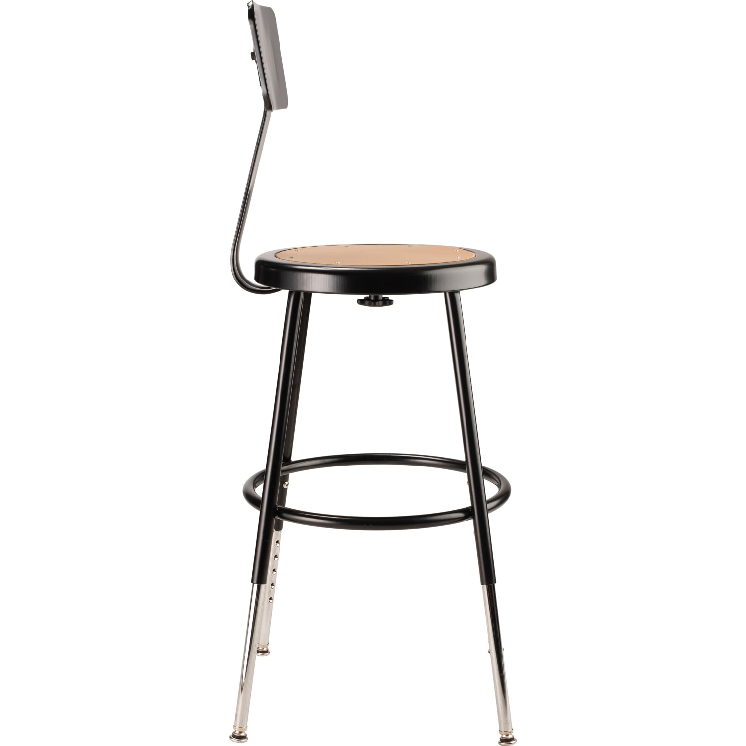 National Public Seating Adjustable Hardboard Science Stools With Backrests 19  26 12inH Seat BrownBlack Pack Of 2 Stools PopularChairscom